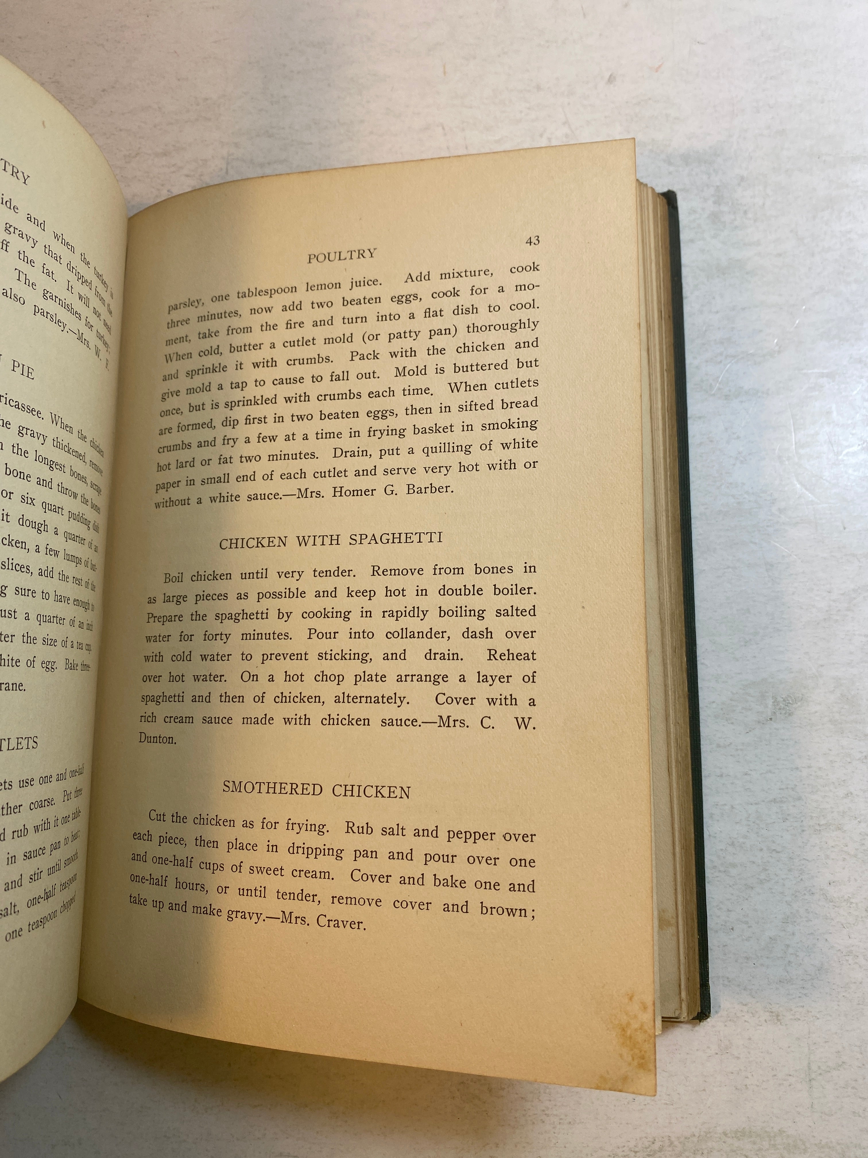 Manistique's Everyday Cook Book HC 1906