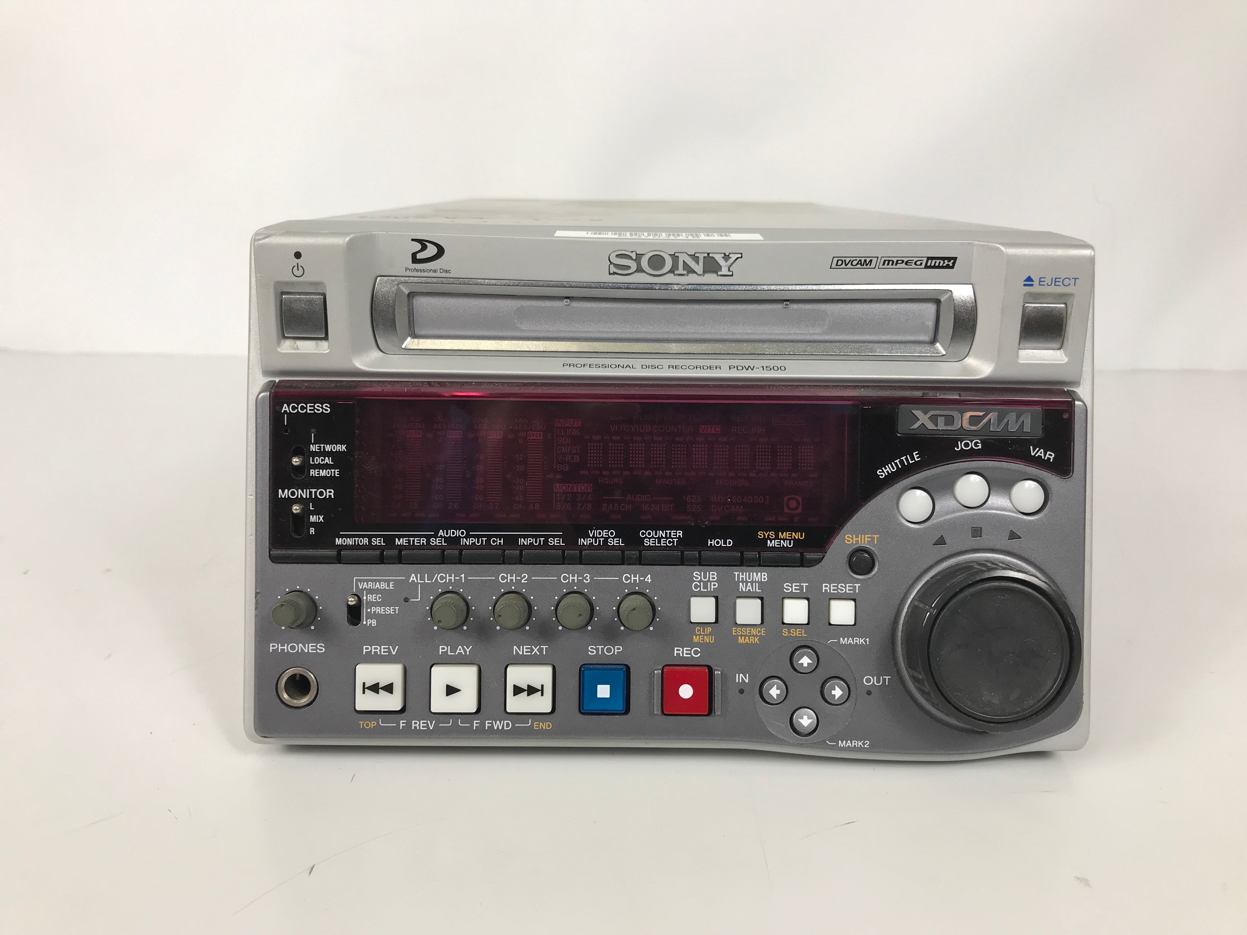 Sony PDW-1500 XDCAM Professional Disc Recorder Player