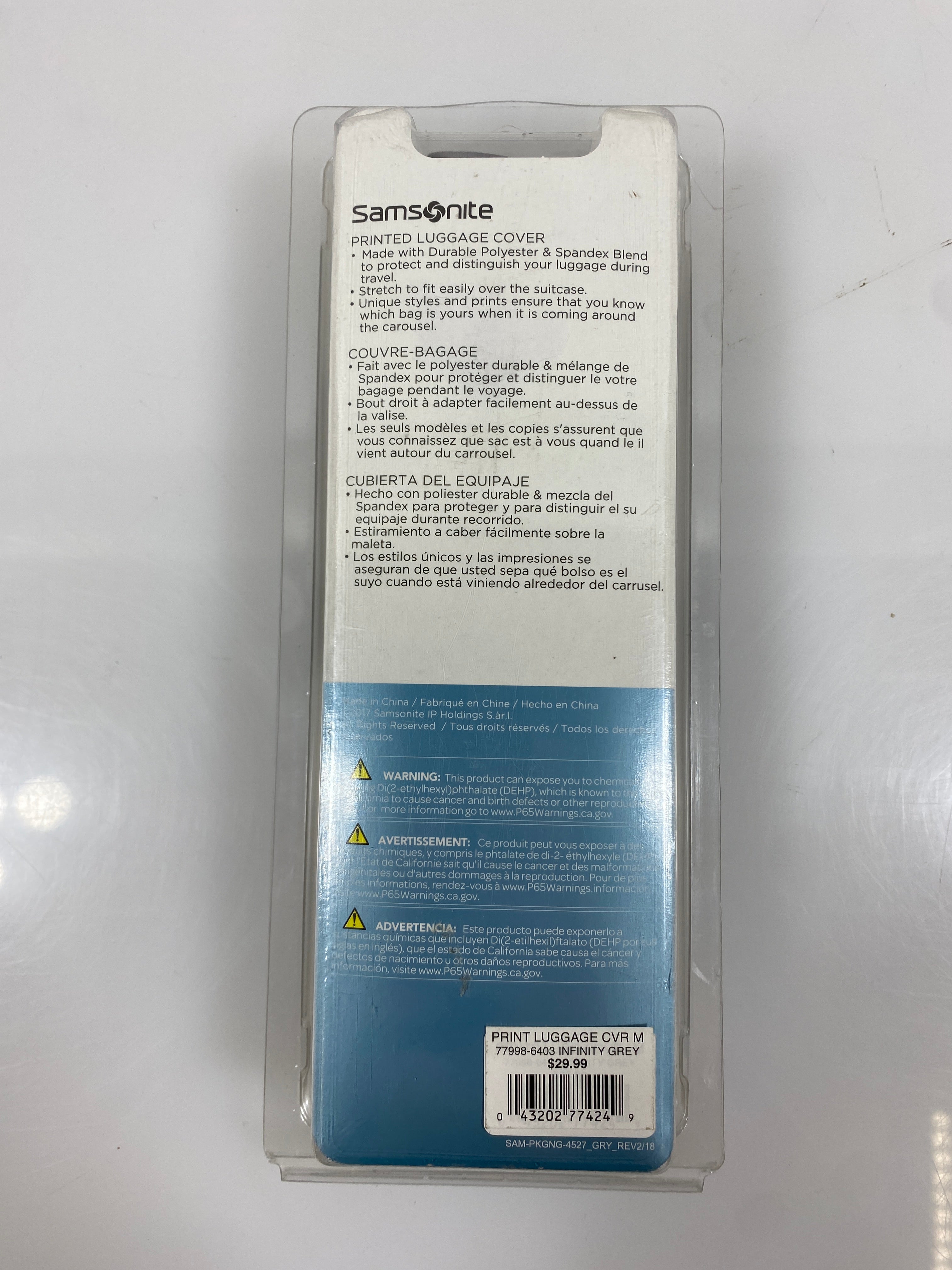Samsonite Printed Luggage Cover Medium Fit