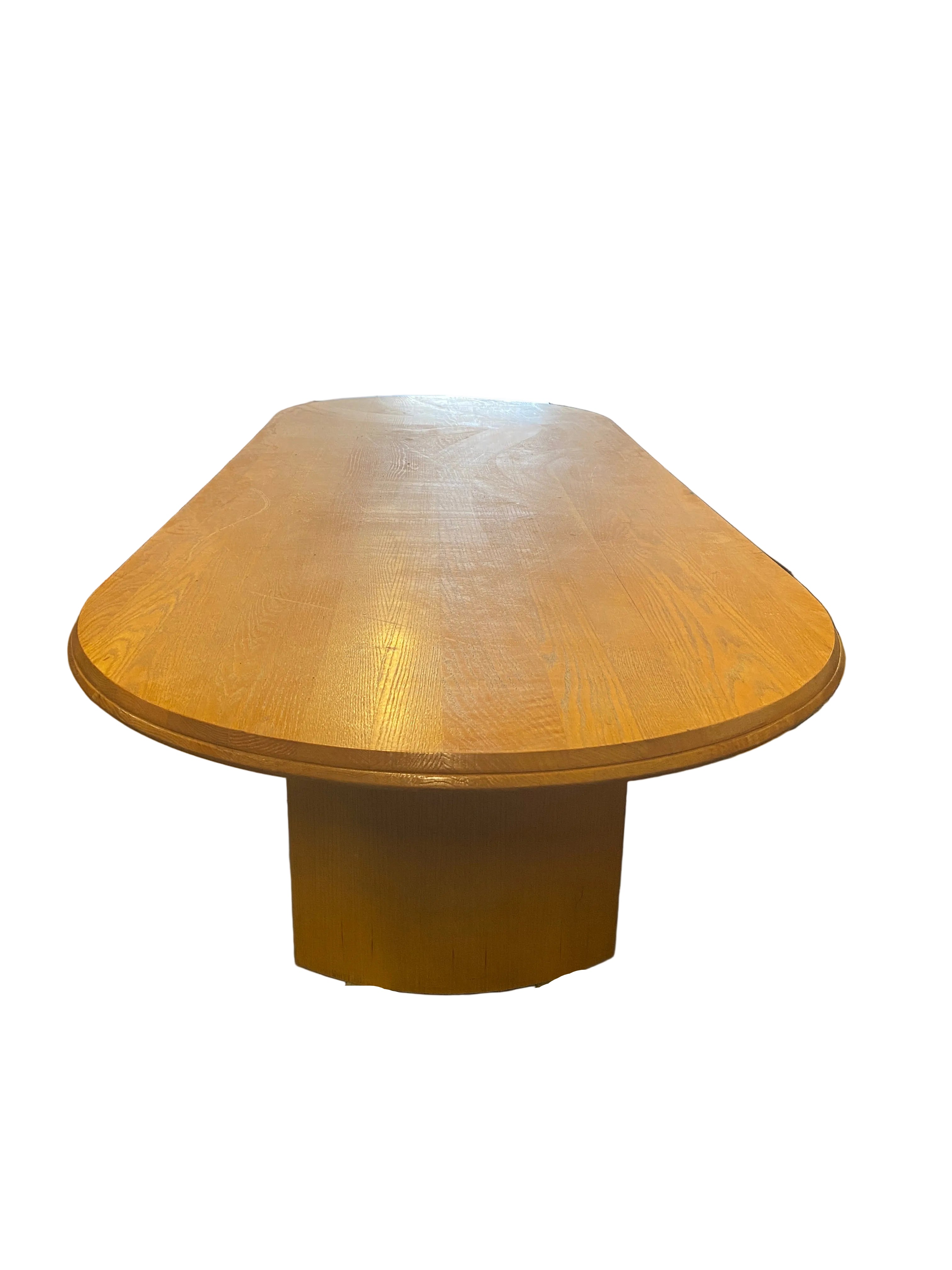 Light Oak Laminate With Rounded Corners Conference Table
