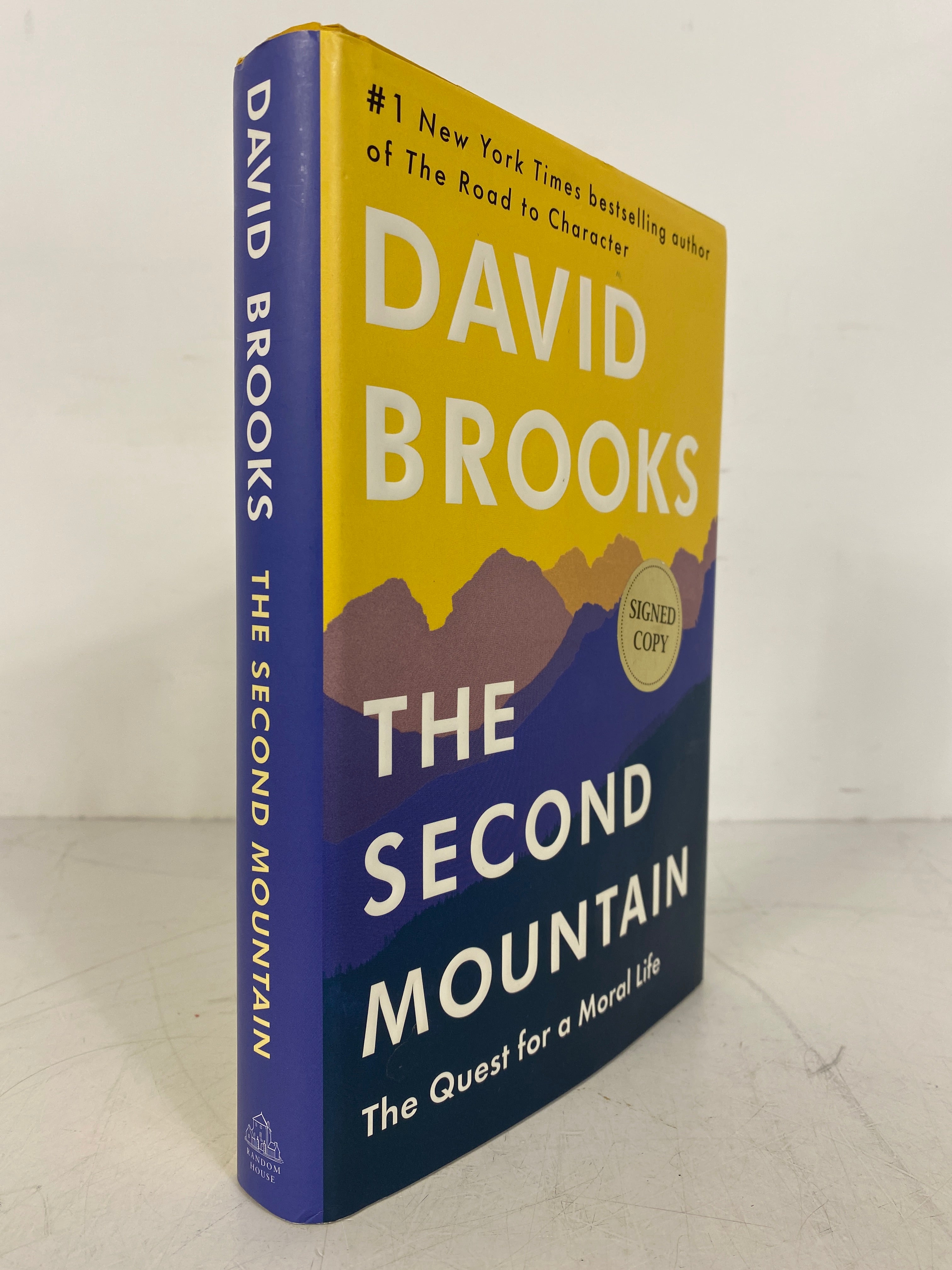 The Second Mountain David Brooks A Moral Life 2019 Signed 1st Ed HCDJ