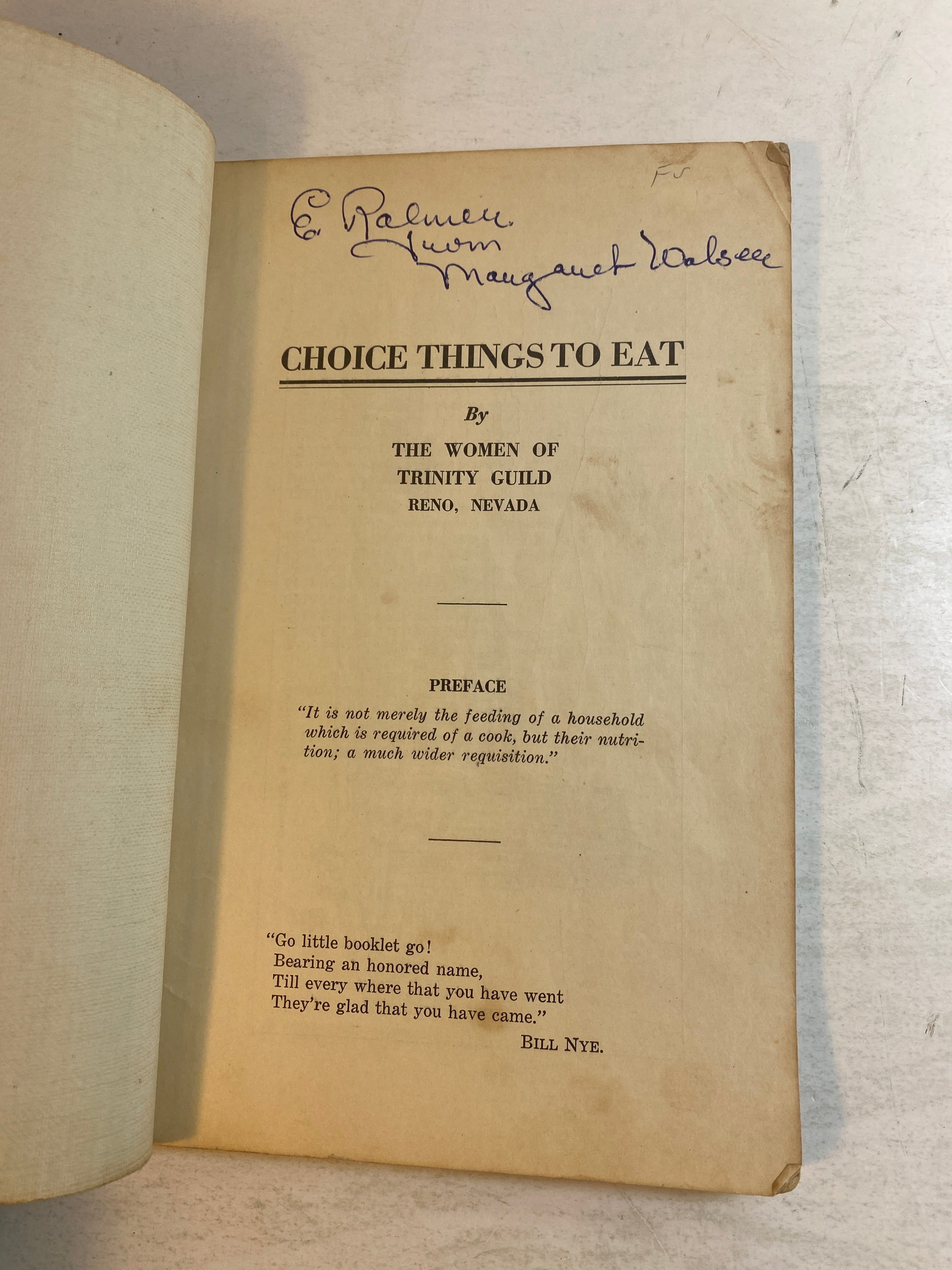 Good Things to Eat Women of Trinity Guild Reno, NV SC 1924
