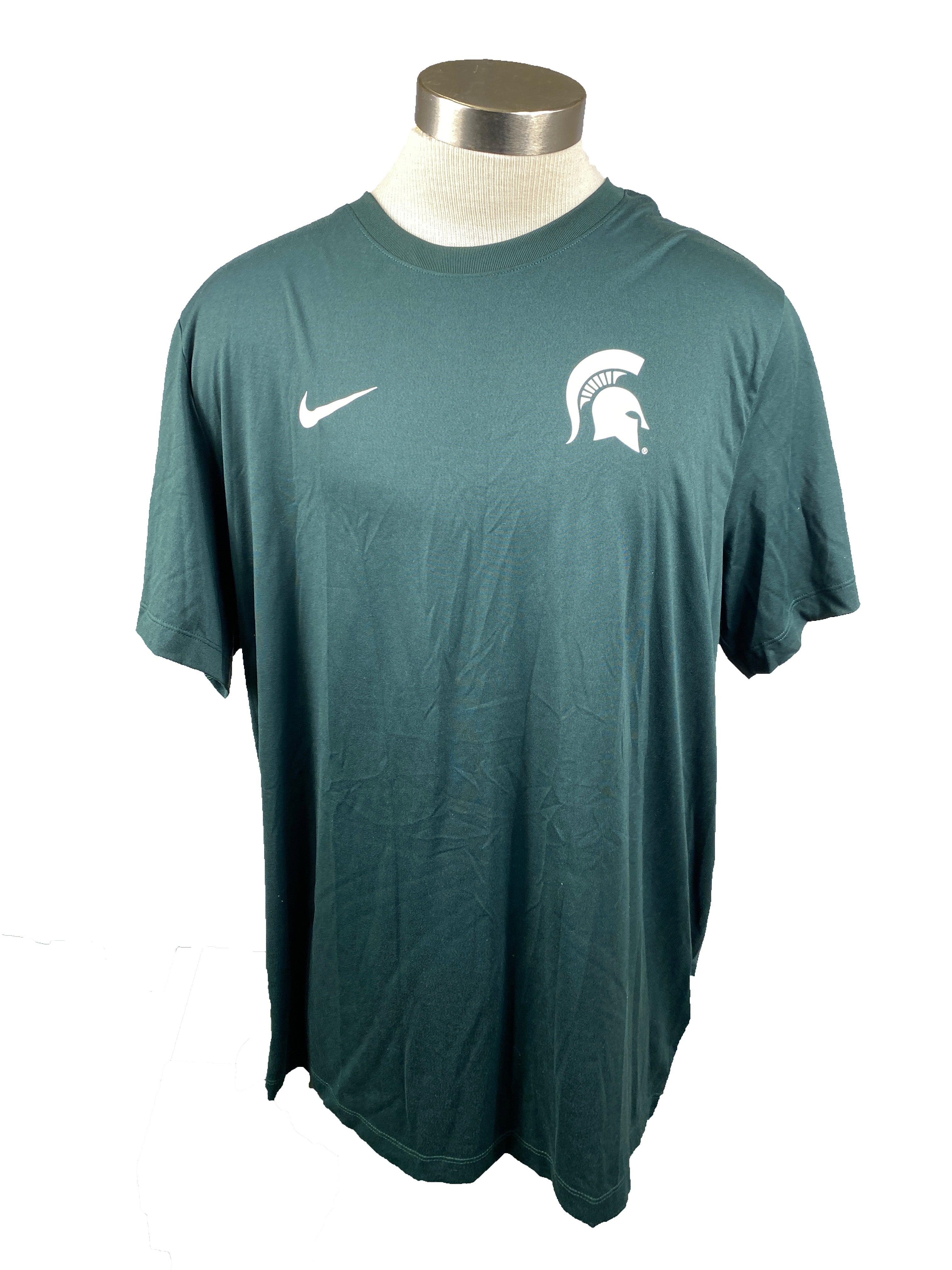 Nike Dri-Fit Green "SERVE GROW HONOR" Short Sleeve Shirt Men's Size XL