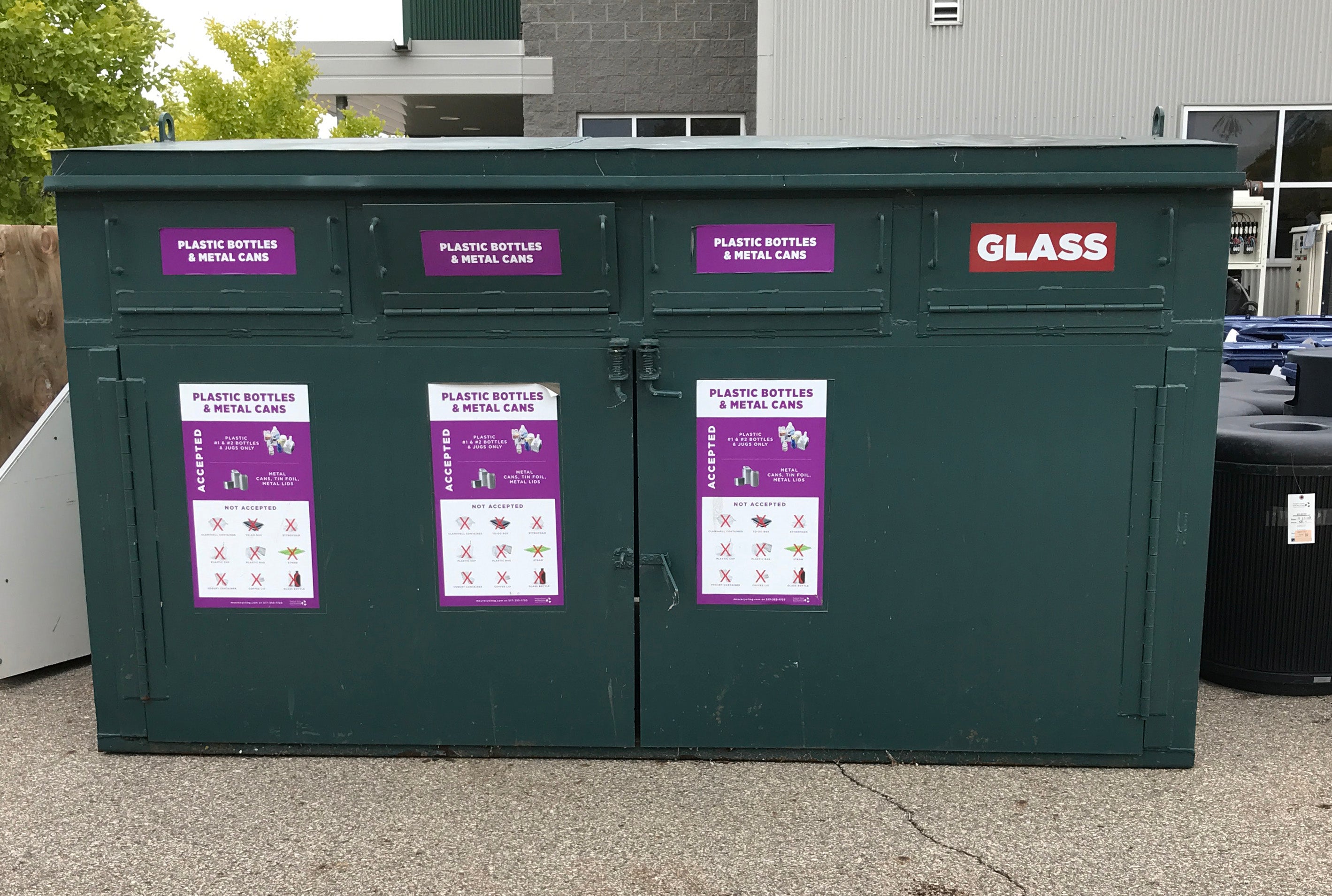 8-Compartment Metal Recycling Bin