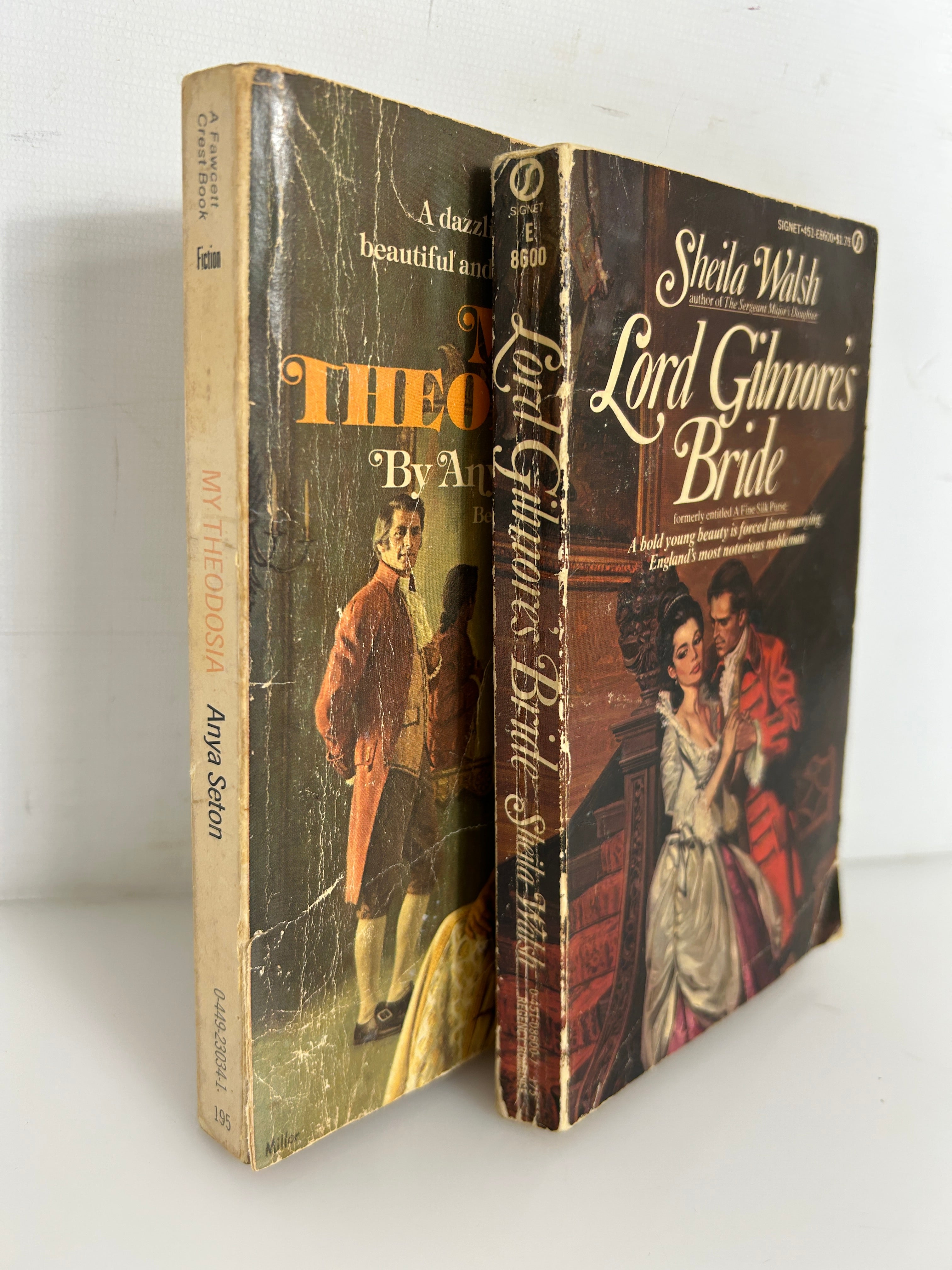 Lot of 2 Vintage Historical Romances 1960-70s Lord Gilmore's Bride/My Theodosia PB