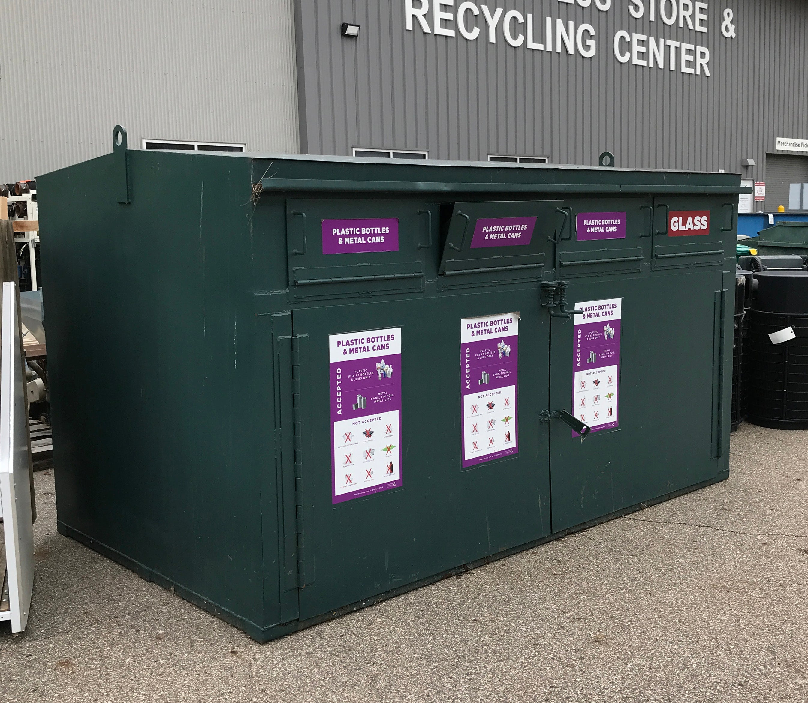 8-Compartment Metal Recycling Bin