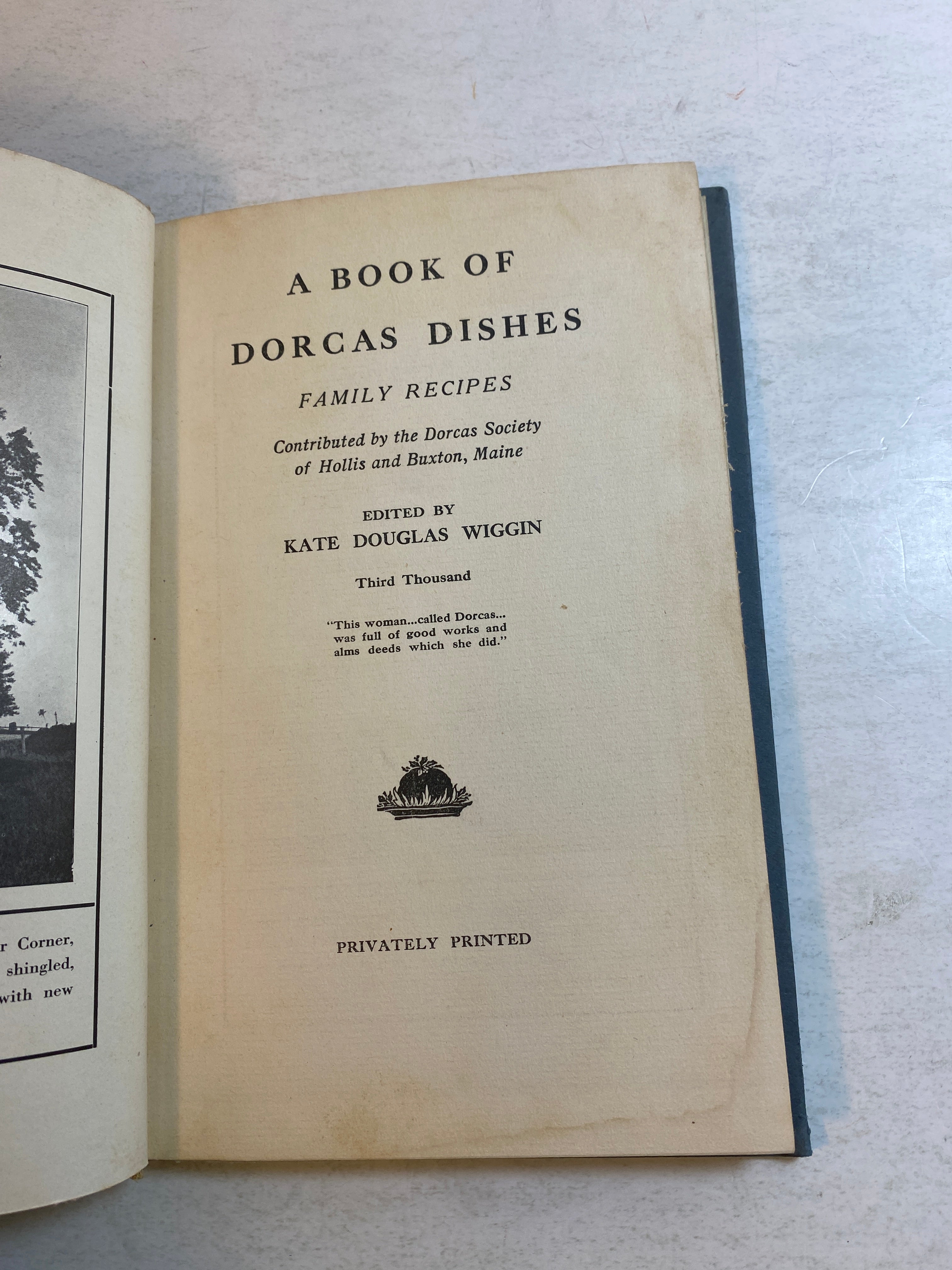 Dorcas Dishes Country Cooking Kate Wiggin HC 1911