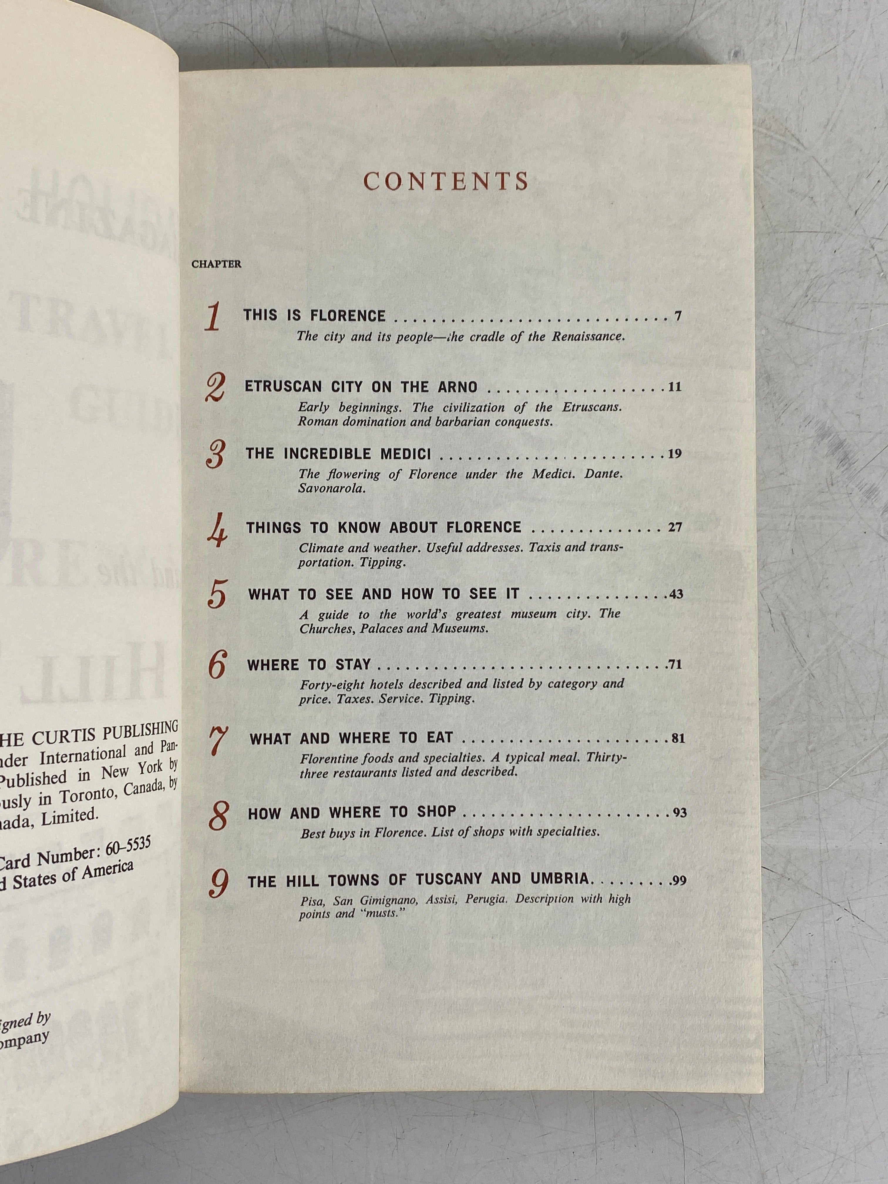 4 Vintage Travel Guides: Florence/France/Switzerland/The Italian Riviera 1964-68