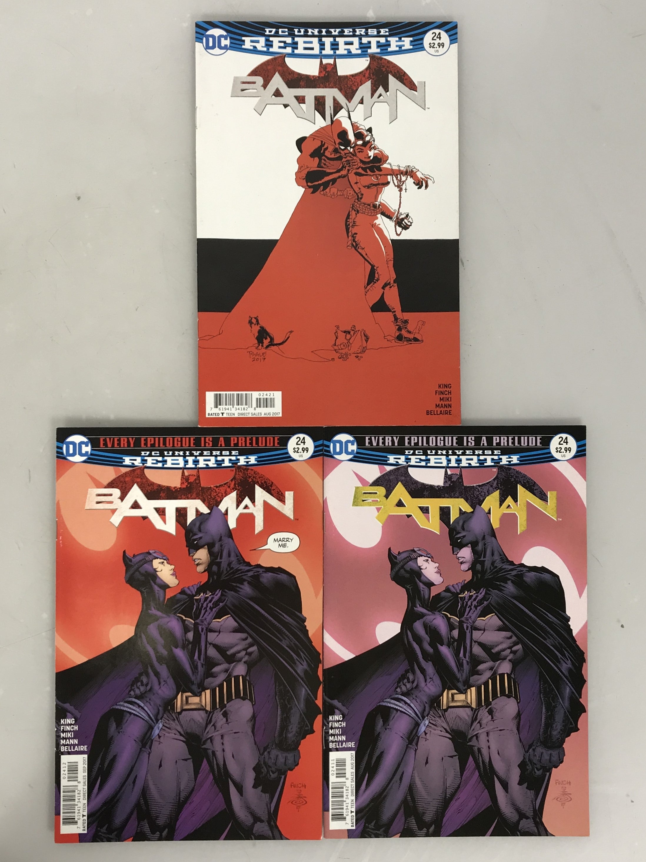 Lot of 3 Batman 24 2017 Variant Covers
