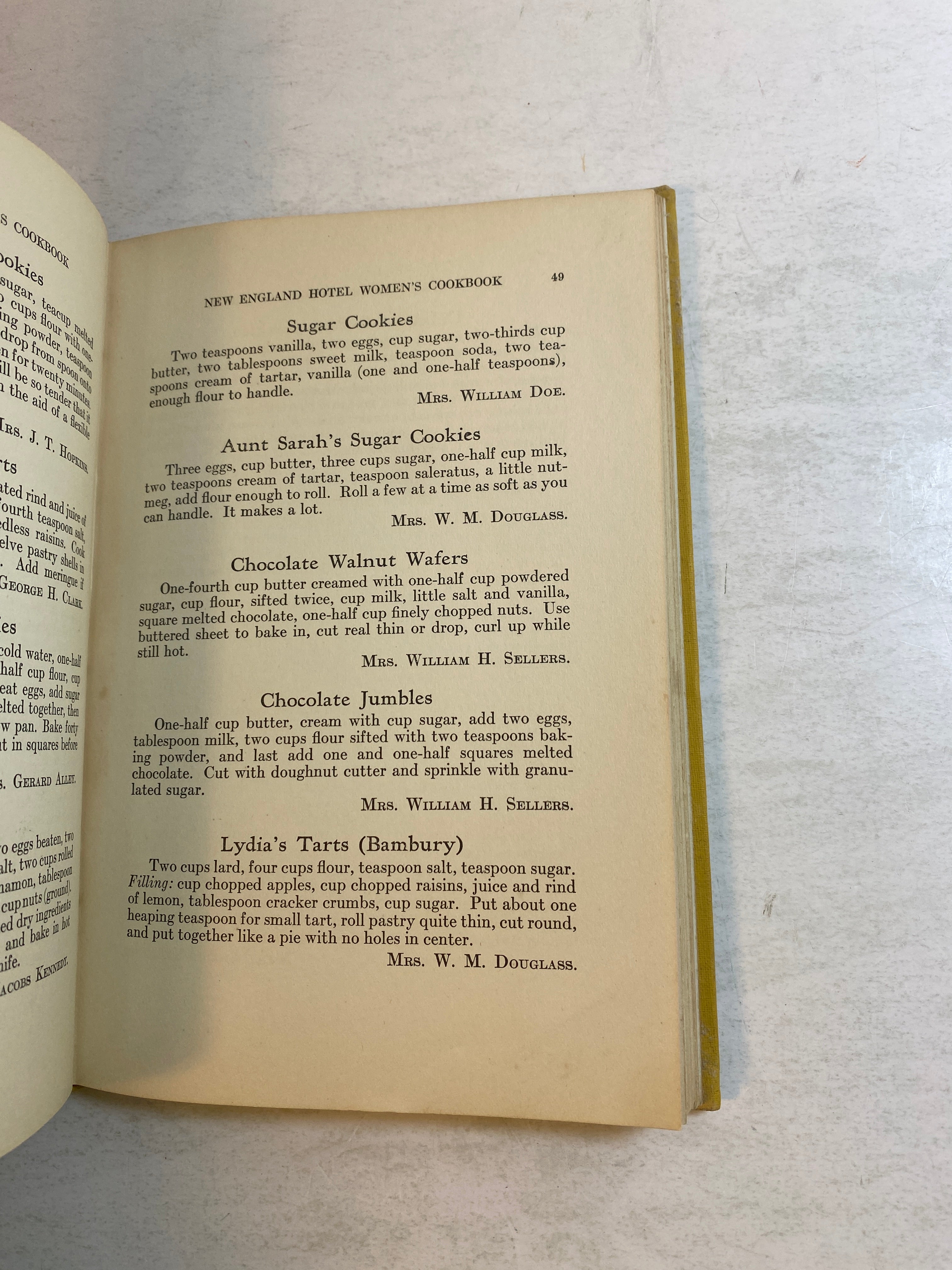 New England Hotel Woman's Cook Book 1933 HC