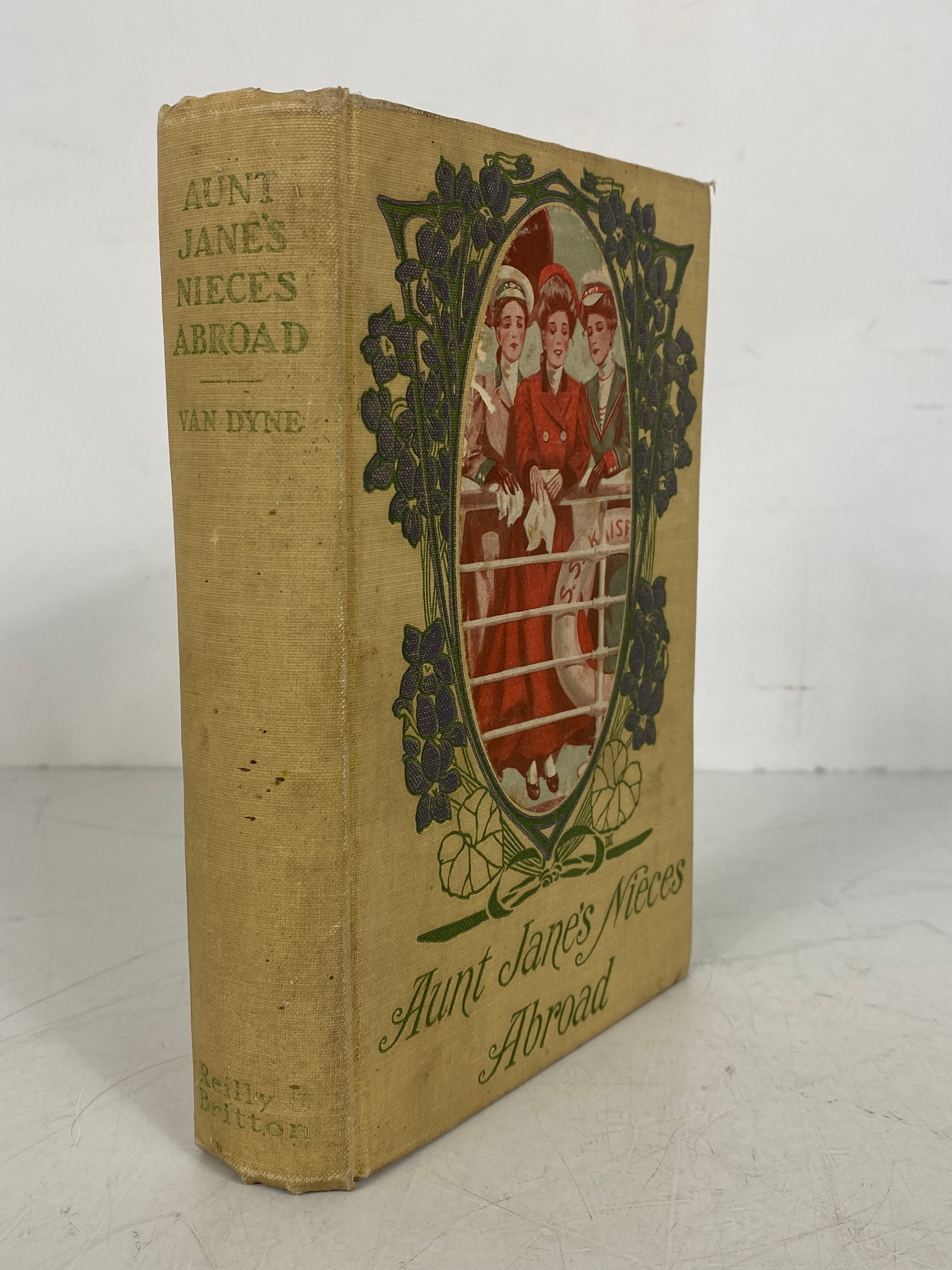 Aunt Jane's Nieces Abroad E. Van Dyne (L. Frank Baum) 1906 1st Ed Antique HC