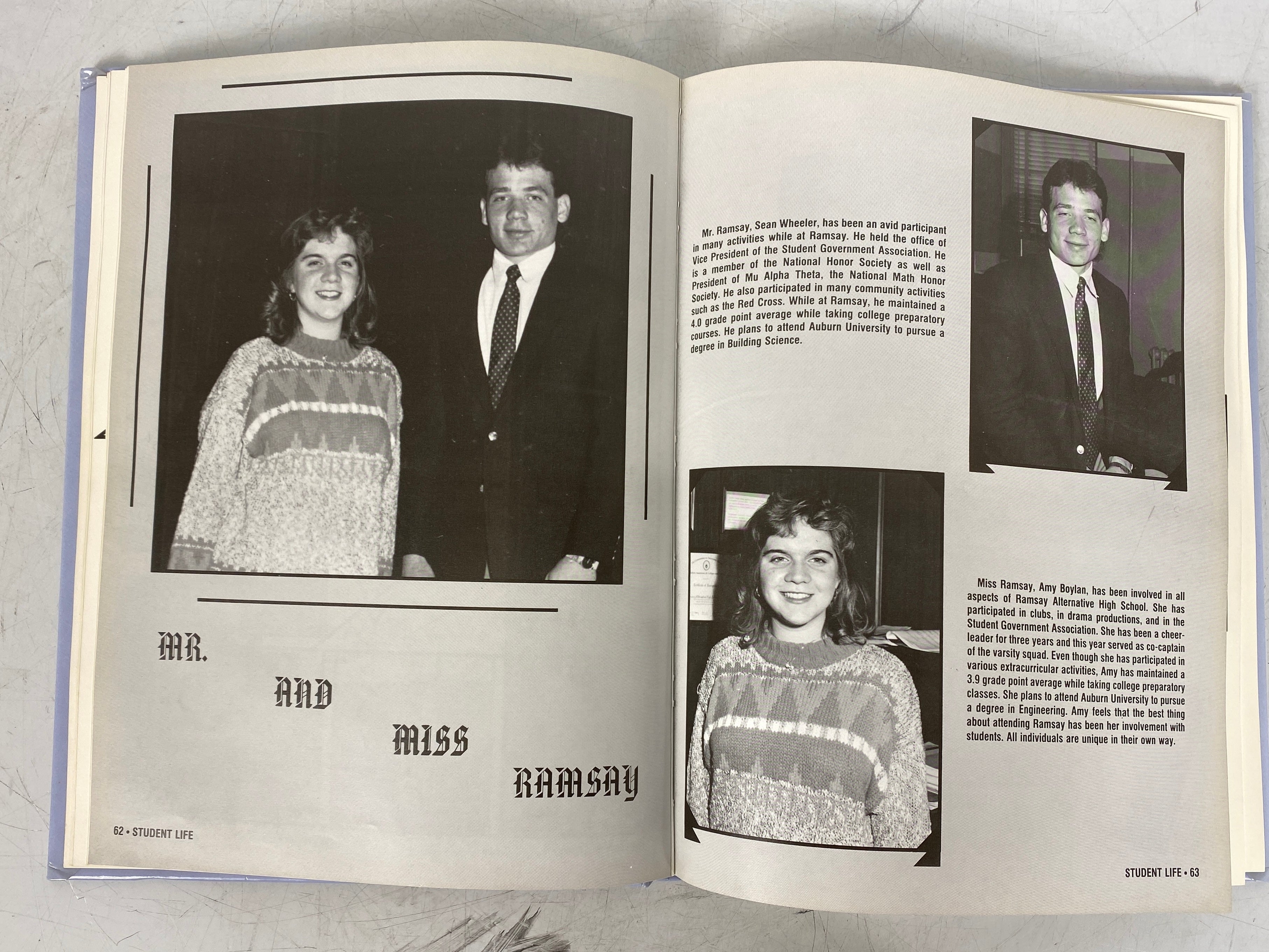 1988 Ramsay High School Yearbook Birmingham Alabama HC