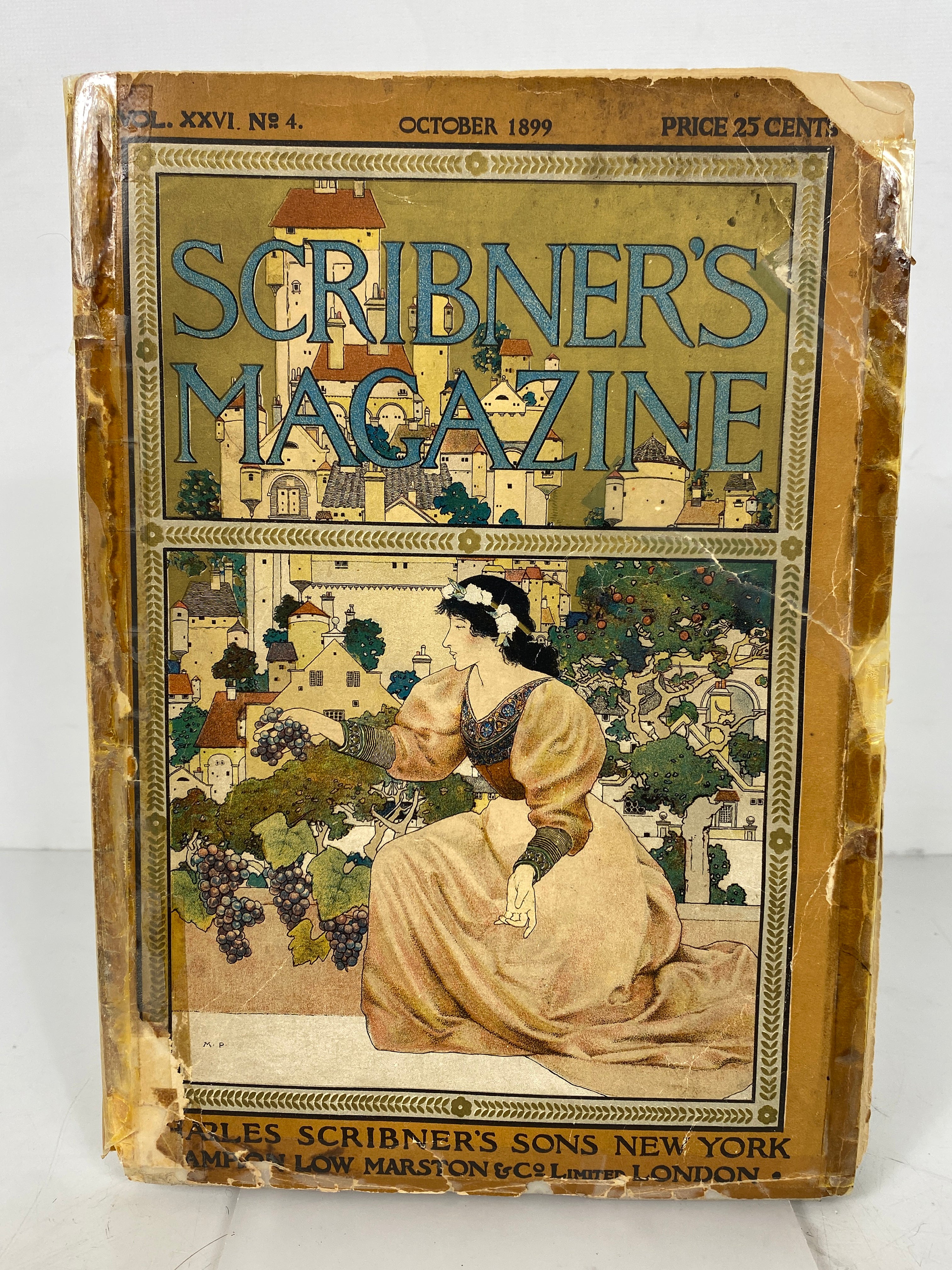 Scribner's Magazine October 1899 Vol XXVI No 4 Maxfield Parrish Cover Art SC