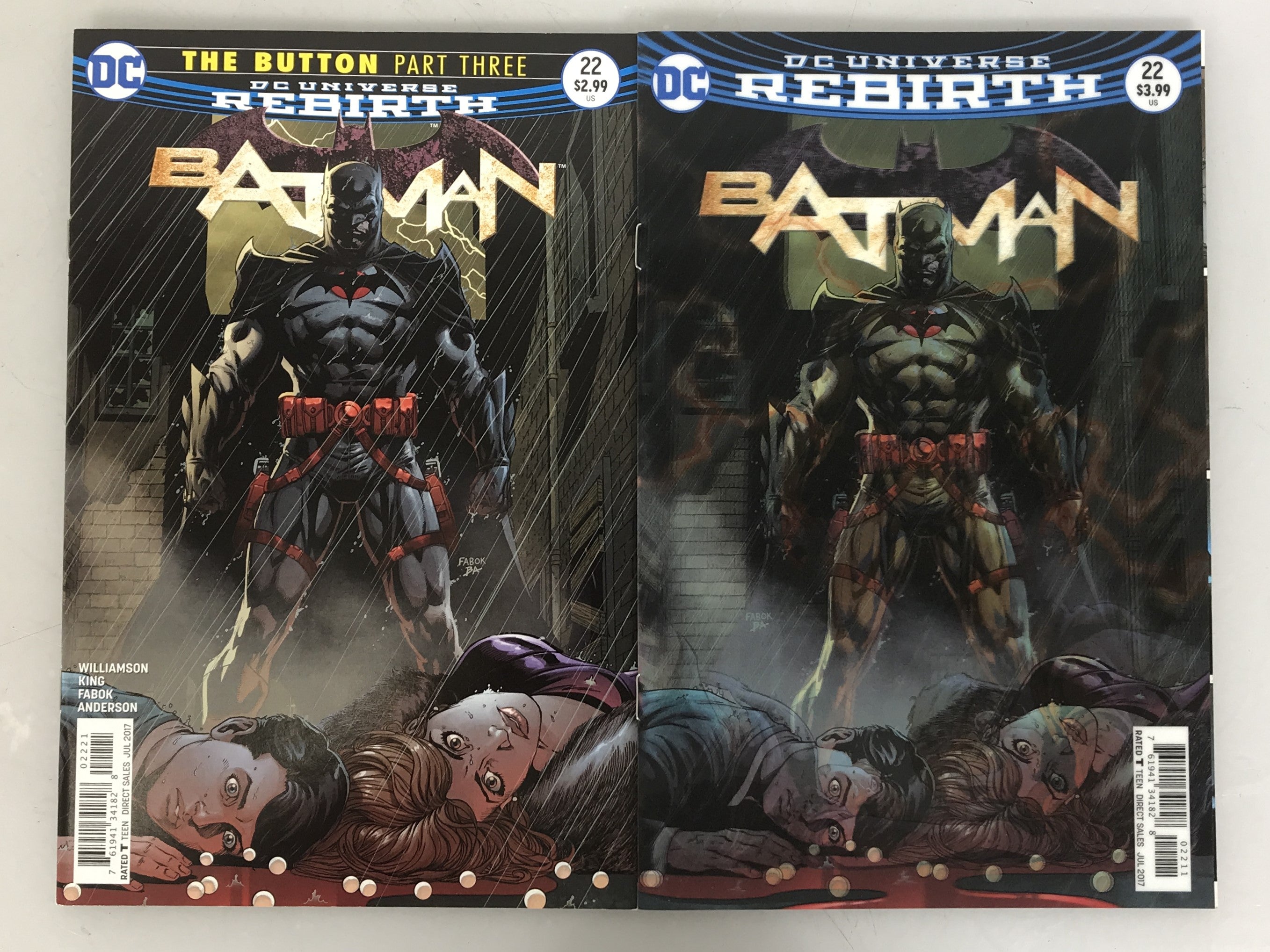Lot of 2 Batman 22 2017 Variant Covers