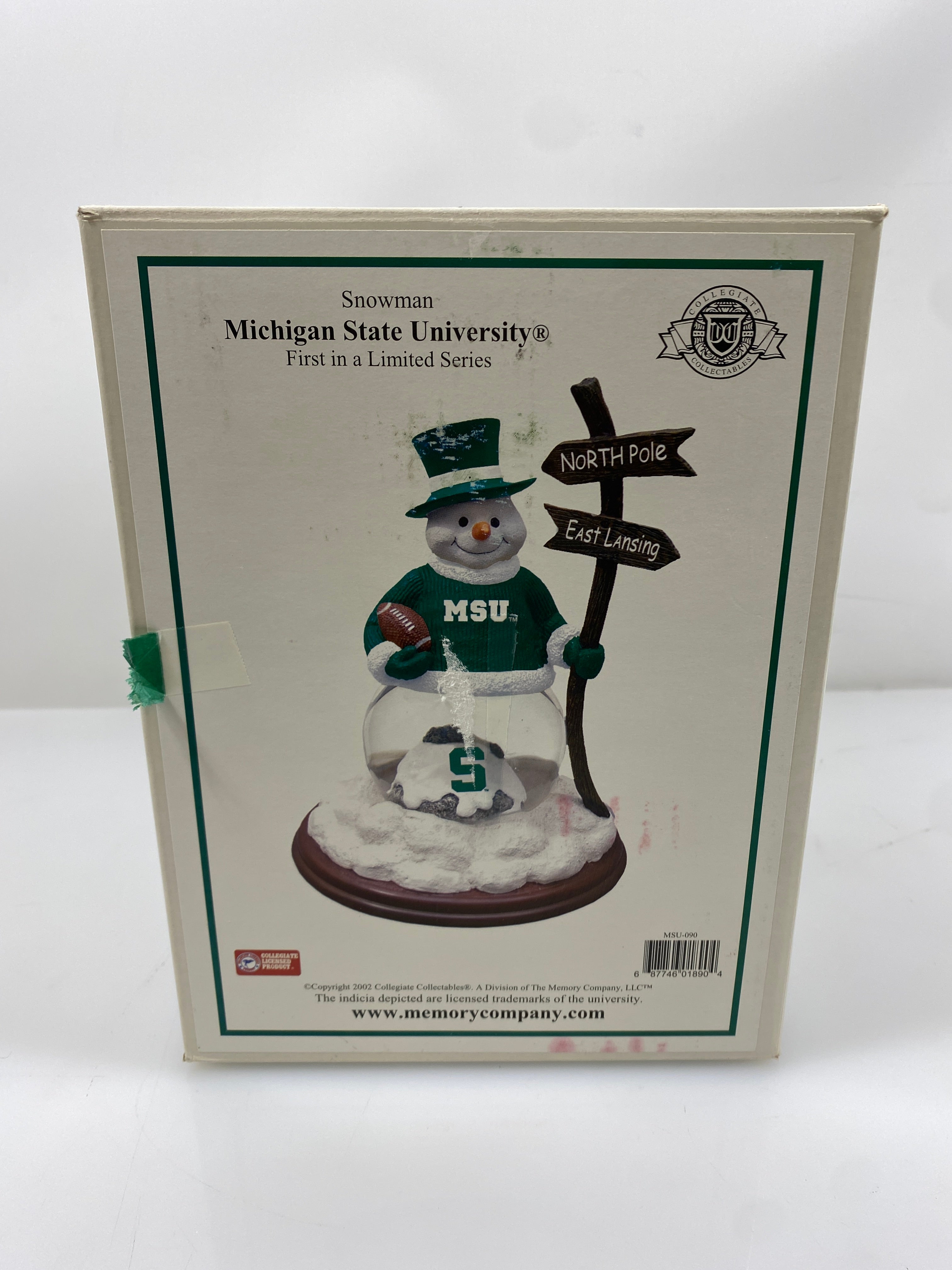Memory Company MSU Snowman Globe