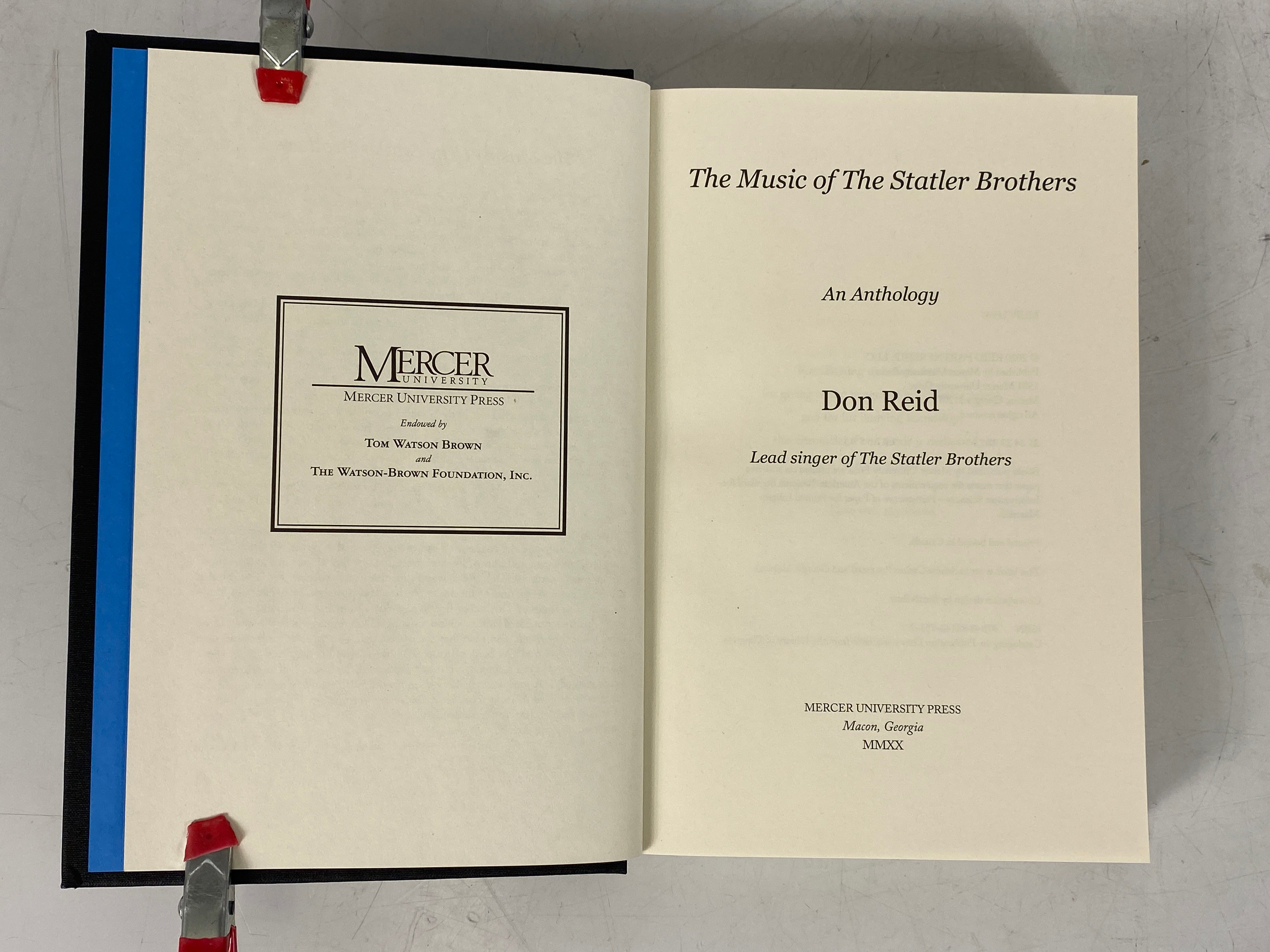 The Music of The Statler Brothers by Don Reid 2020 Signed HC DJ