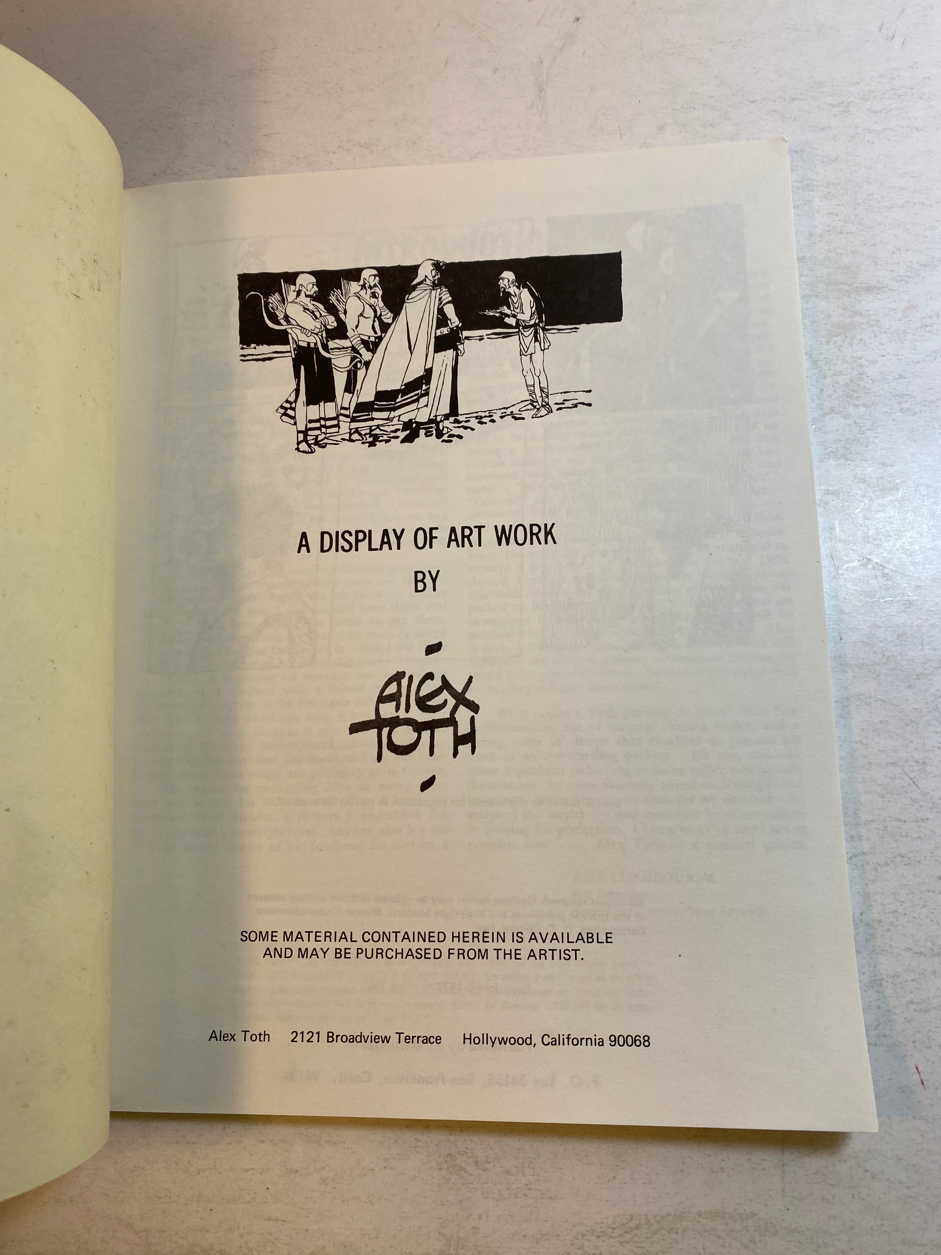 Display of The Art of Alex Toth SC 1977