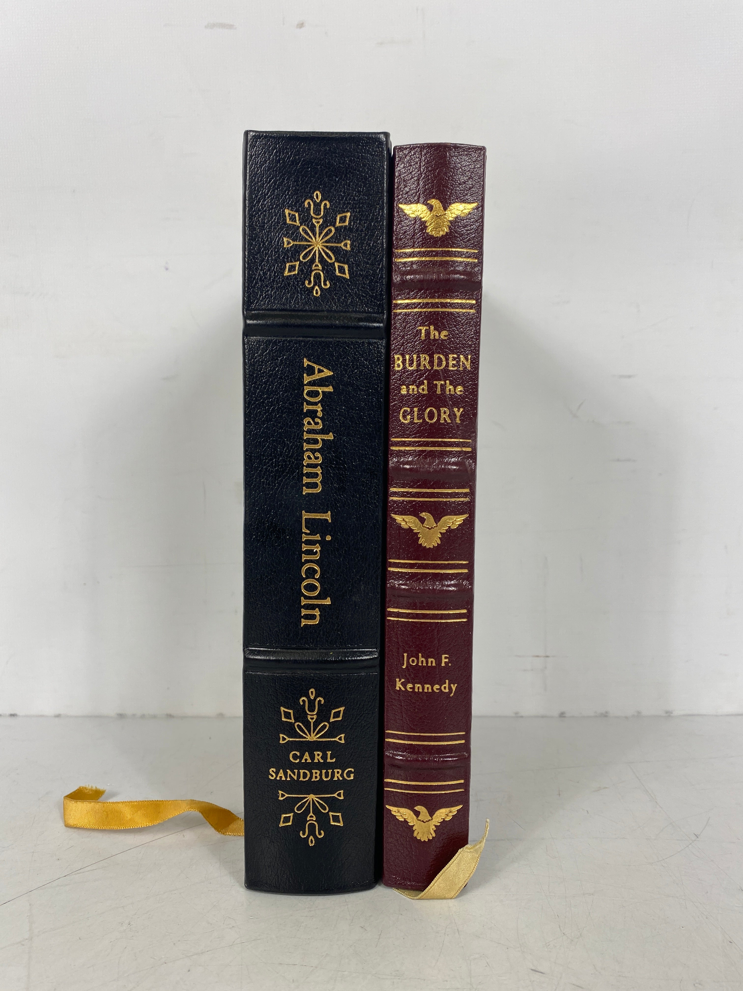 2 Easton Press: Carl Sandburg's Abraham Lincoln/JFK The Burden & the Glory