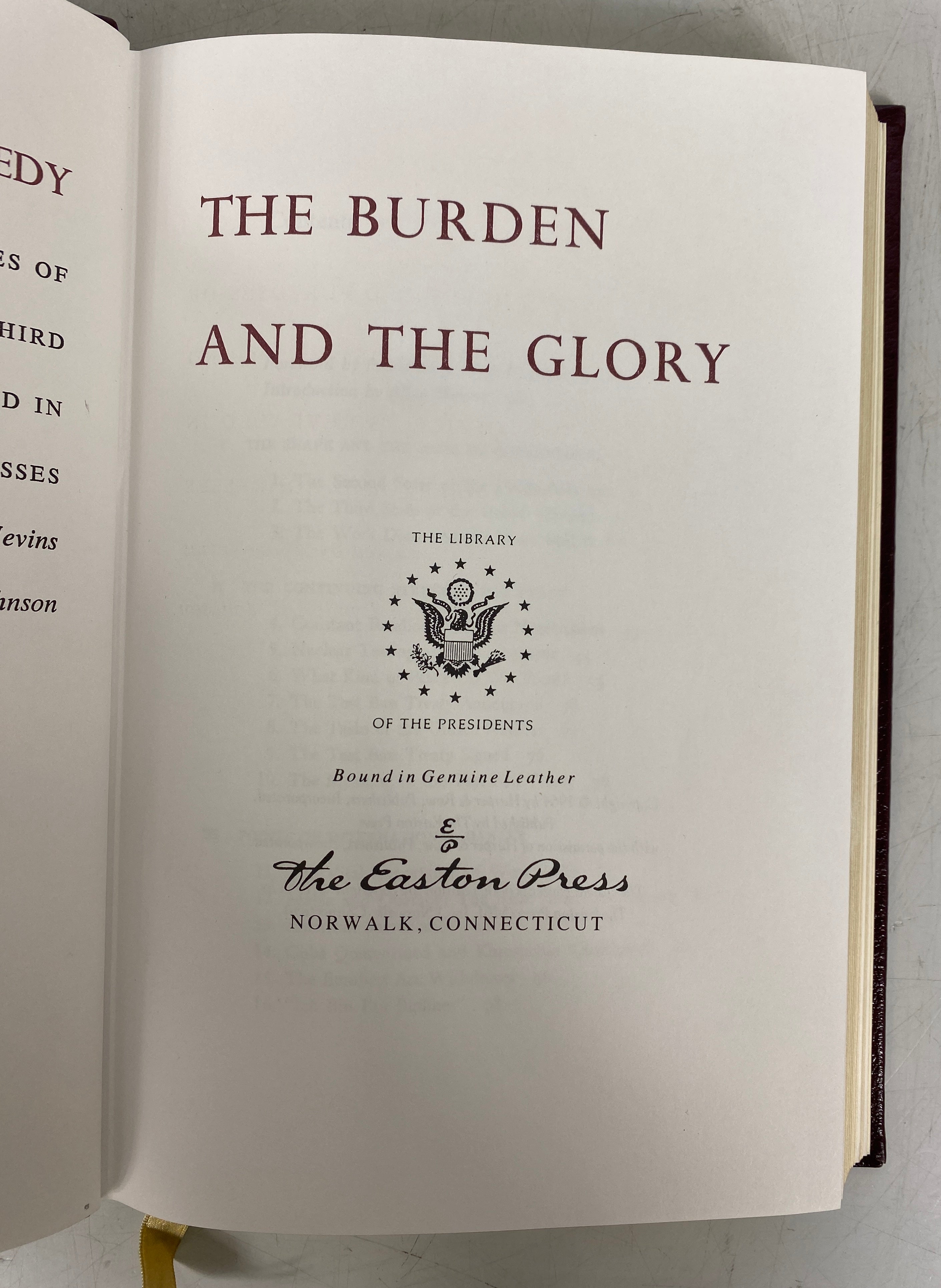 2 Easton Press: Carl Sandburg's Abraham Lincoln/JFK The Burden & the Glory