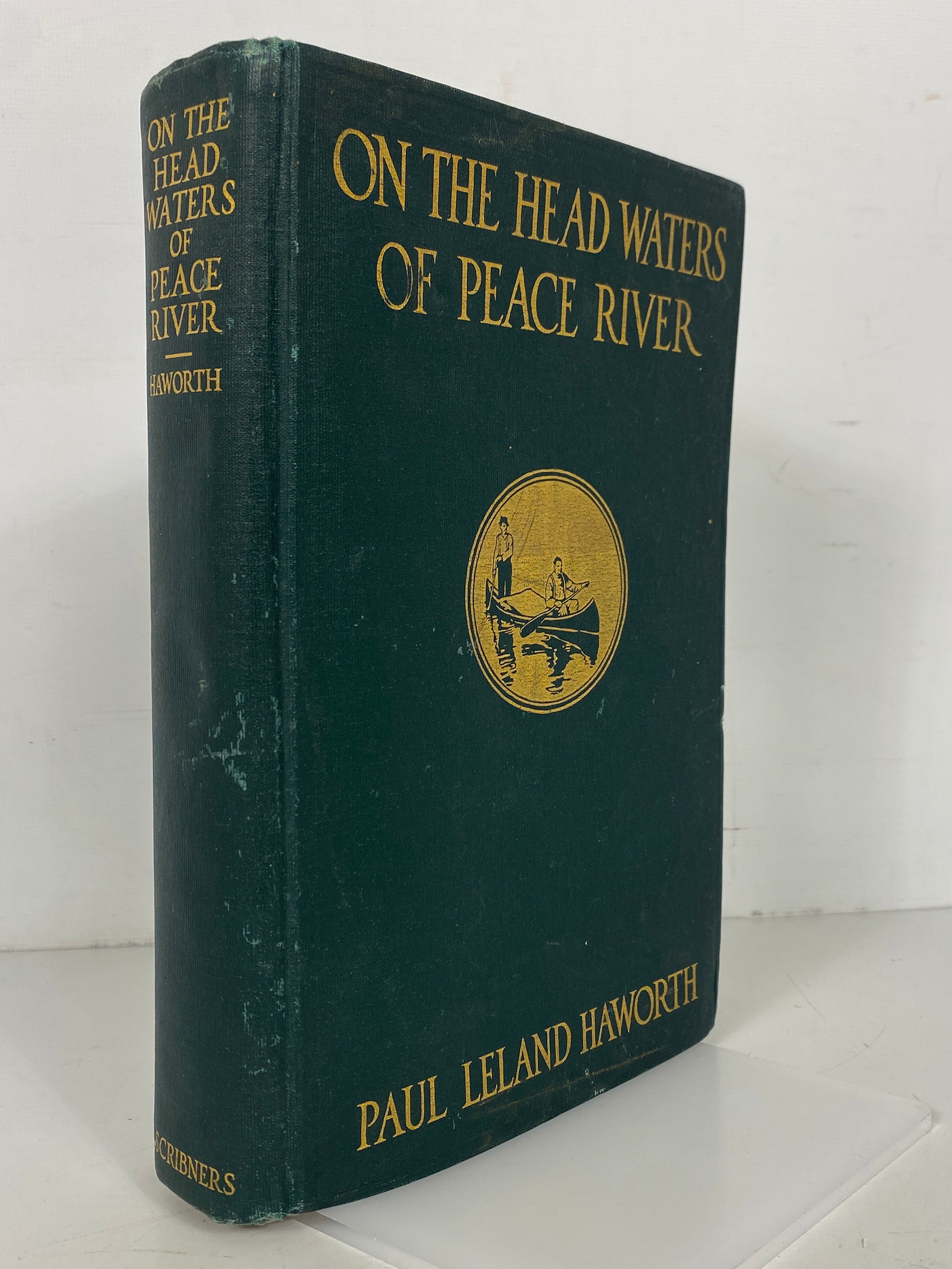 On the Head Waters of Peace River by Haworth 1917 1st Ed Antique HC