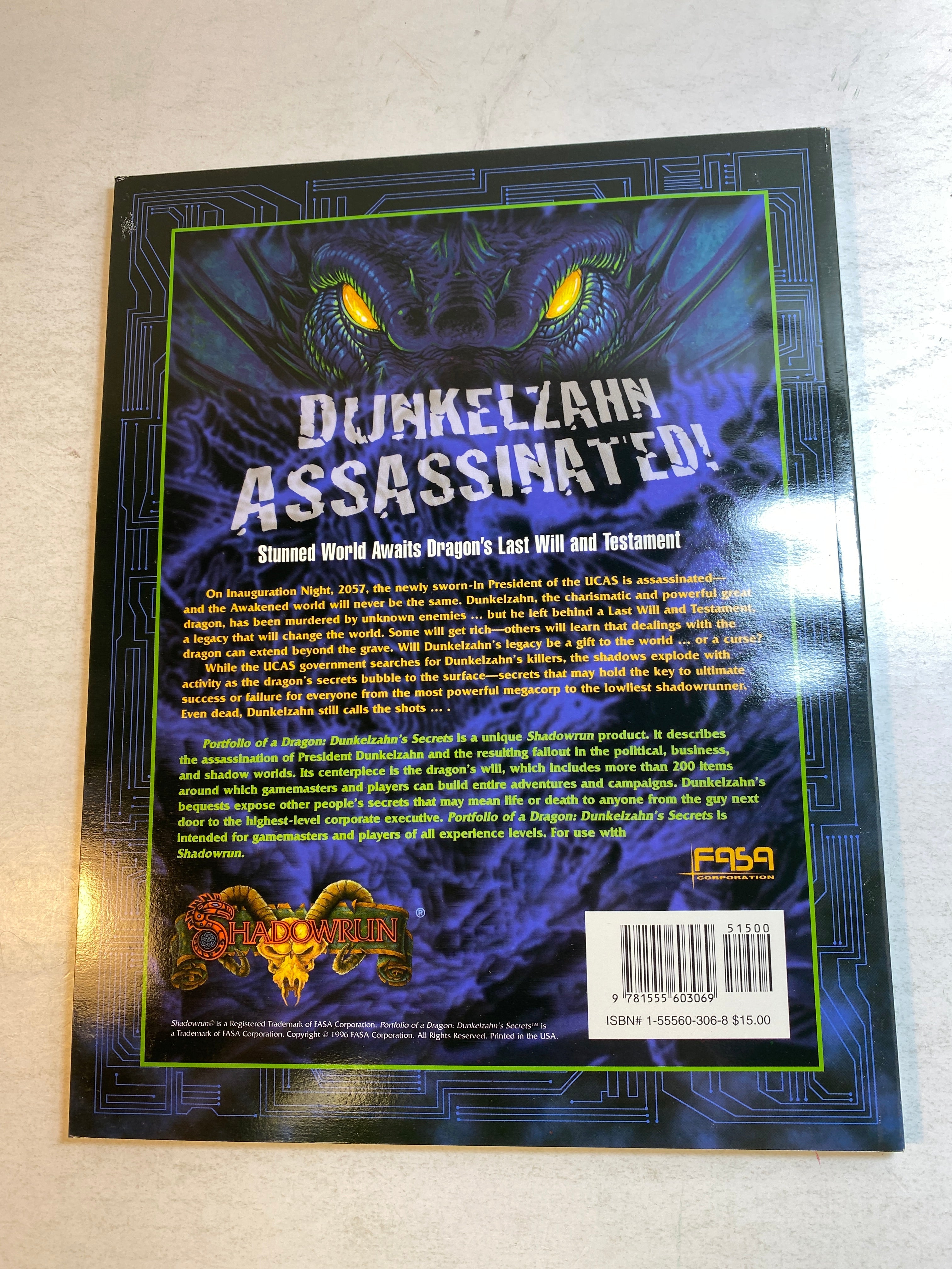 Shadowrun RPG Dunkelzahn's Secrets SC 1996