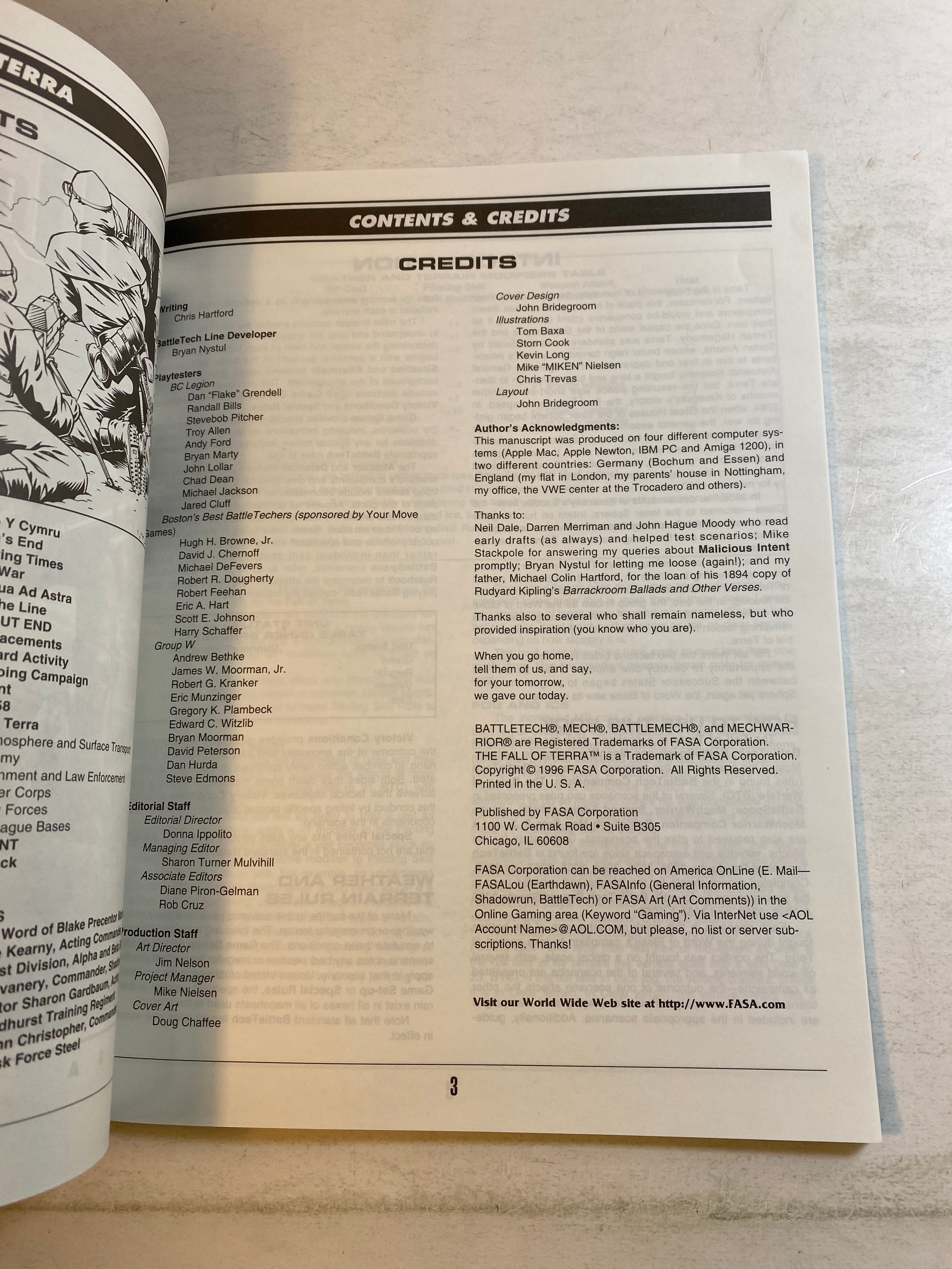 Battletech 1684 Fall of Terra SC 1996