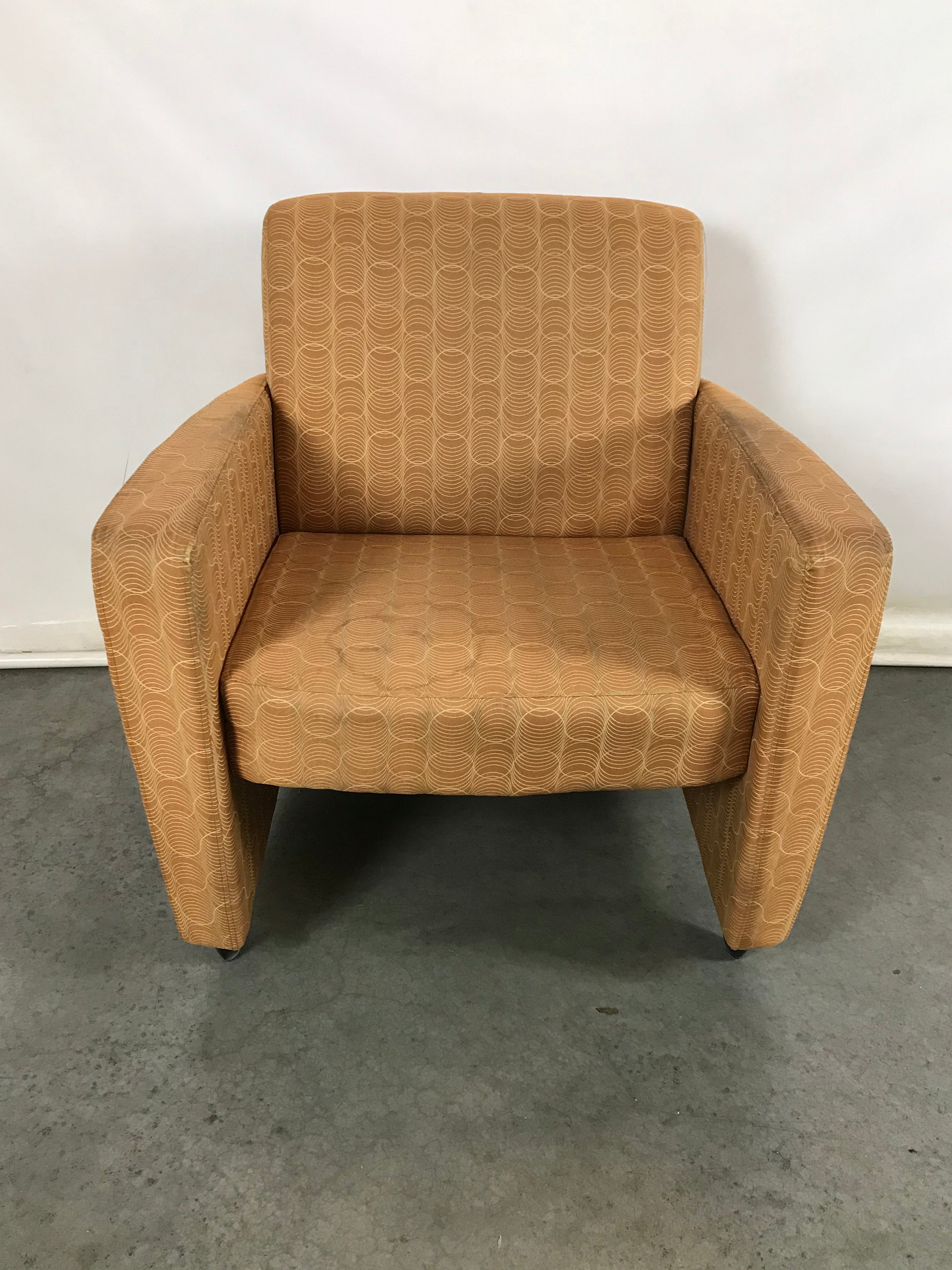 Haworth Orange Patterned Arm Chair
