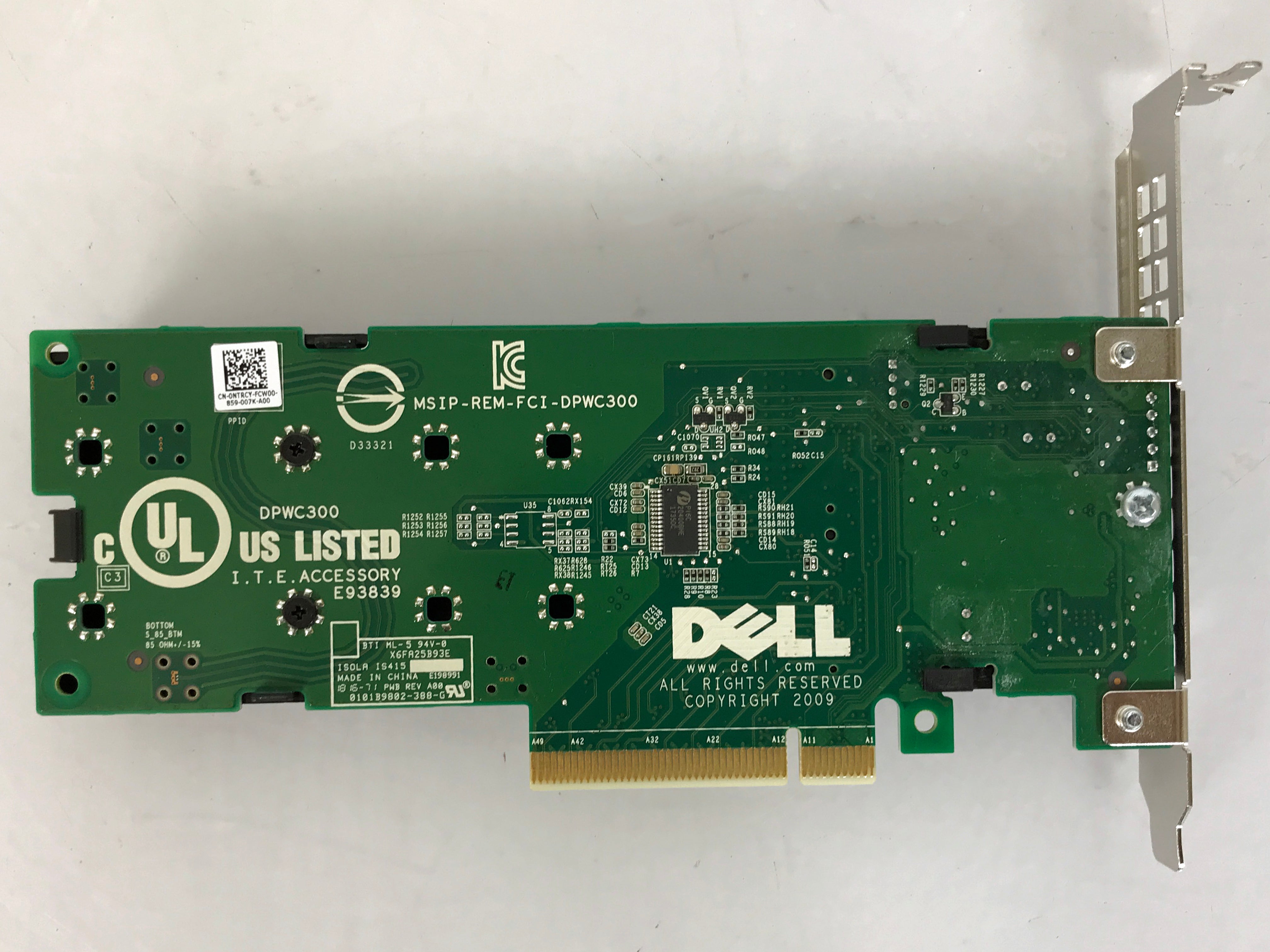 Dell DPWC300 FH PCIe-x8 Dual M.2 NVMe Converter