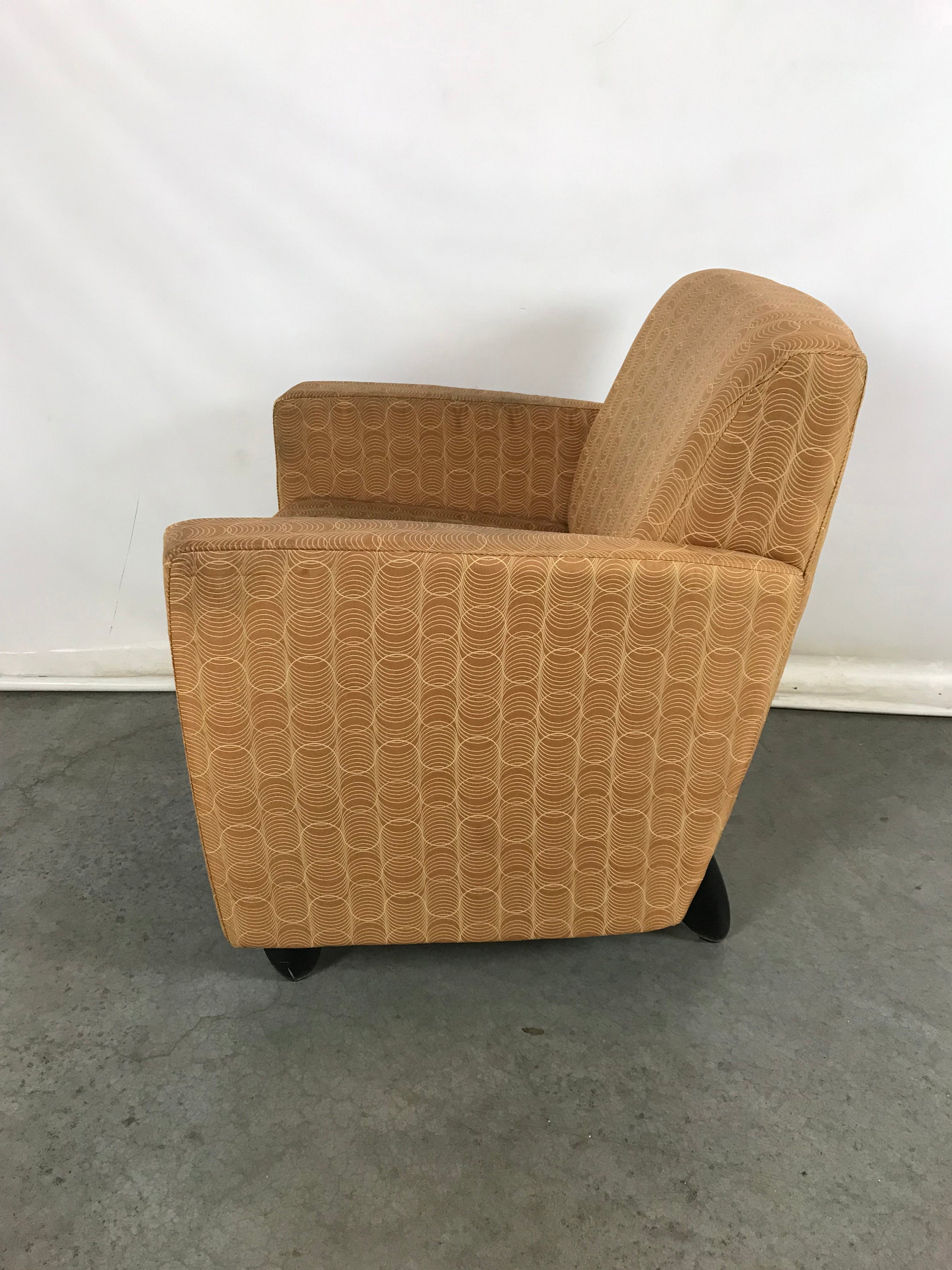 Haworth Orange Patterned Arm Chair