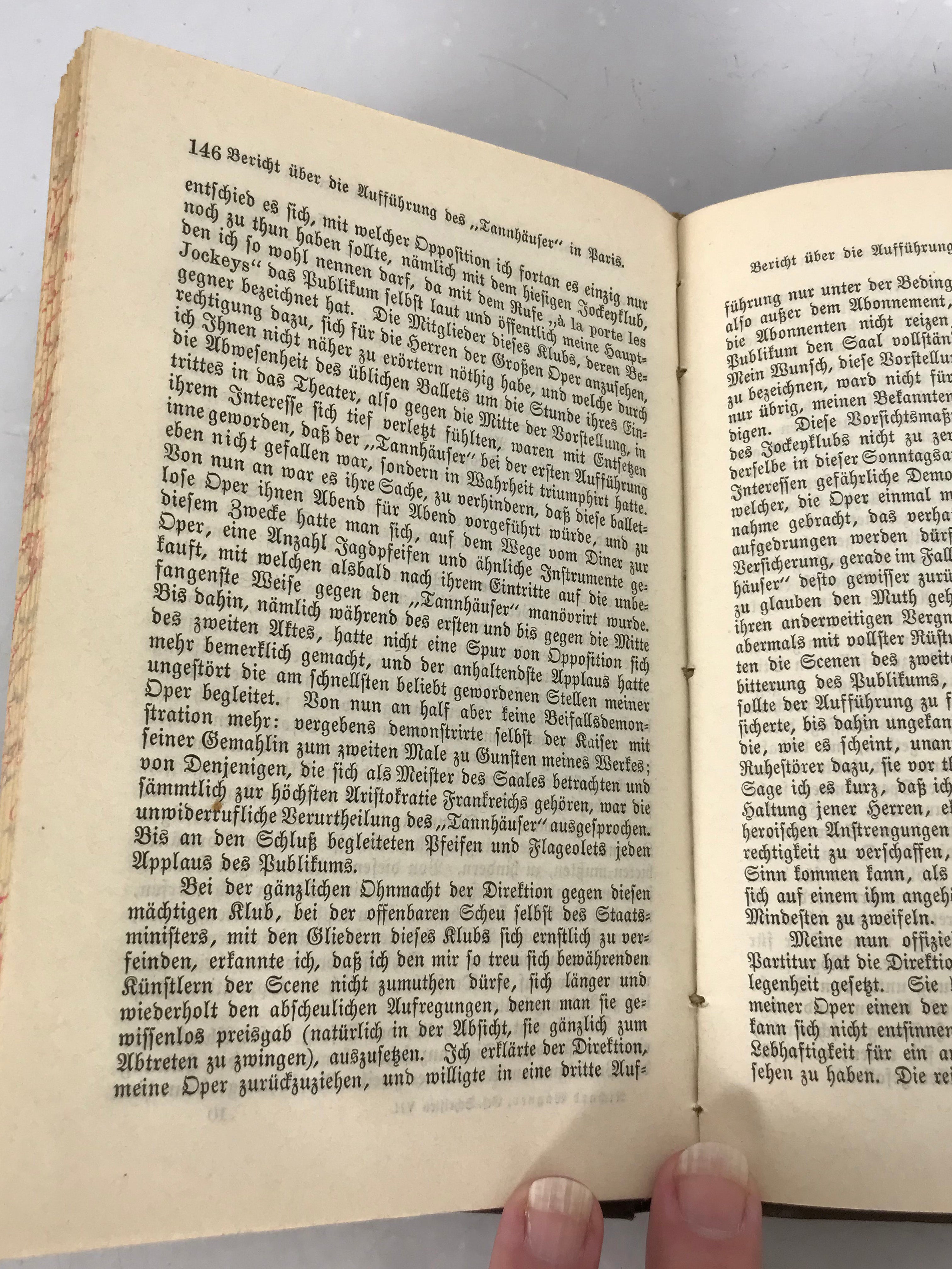 Lot of 5 Richard Wagner's Gesammelte Schriften und Dichtungen (Collected Writings and Poetry) in German 1888 HC