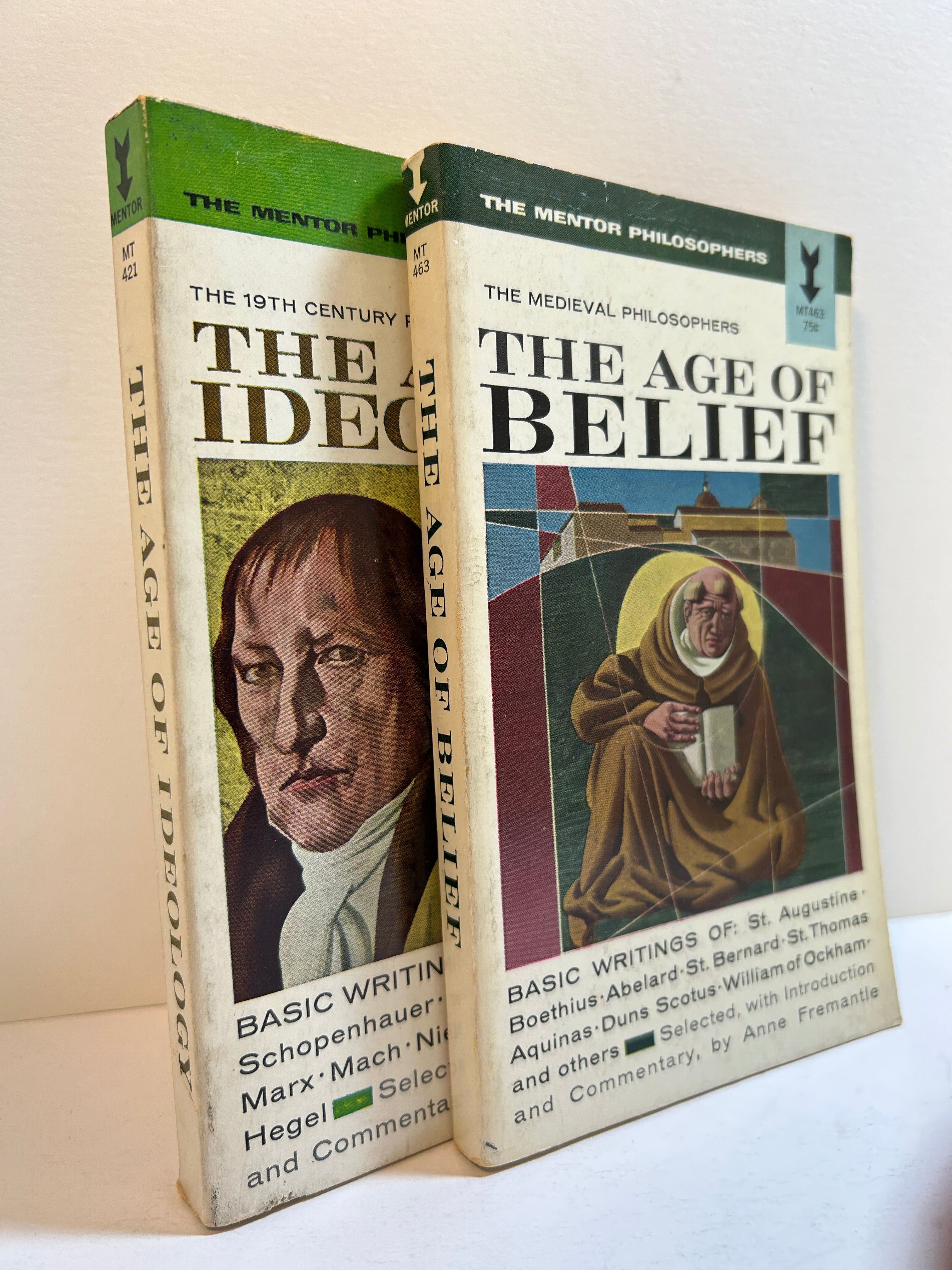 Lot of 2 The Mentor Philosophers 1960s Paperbacks Ages of Belief & Ideology PB