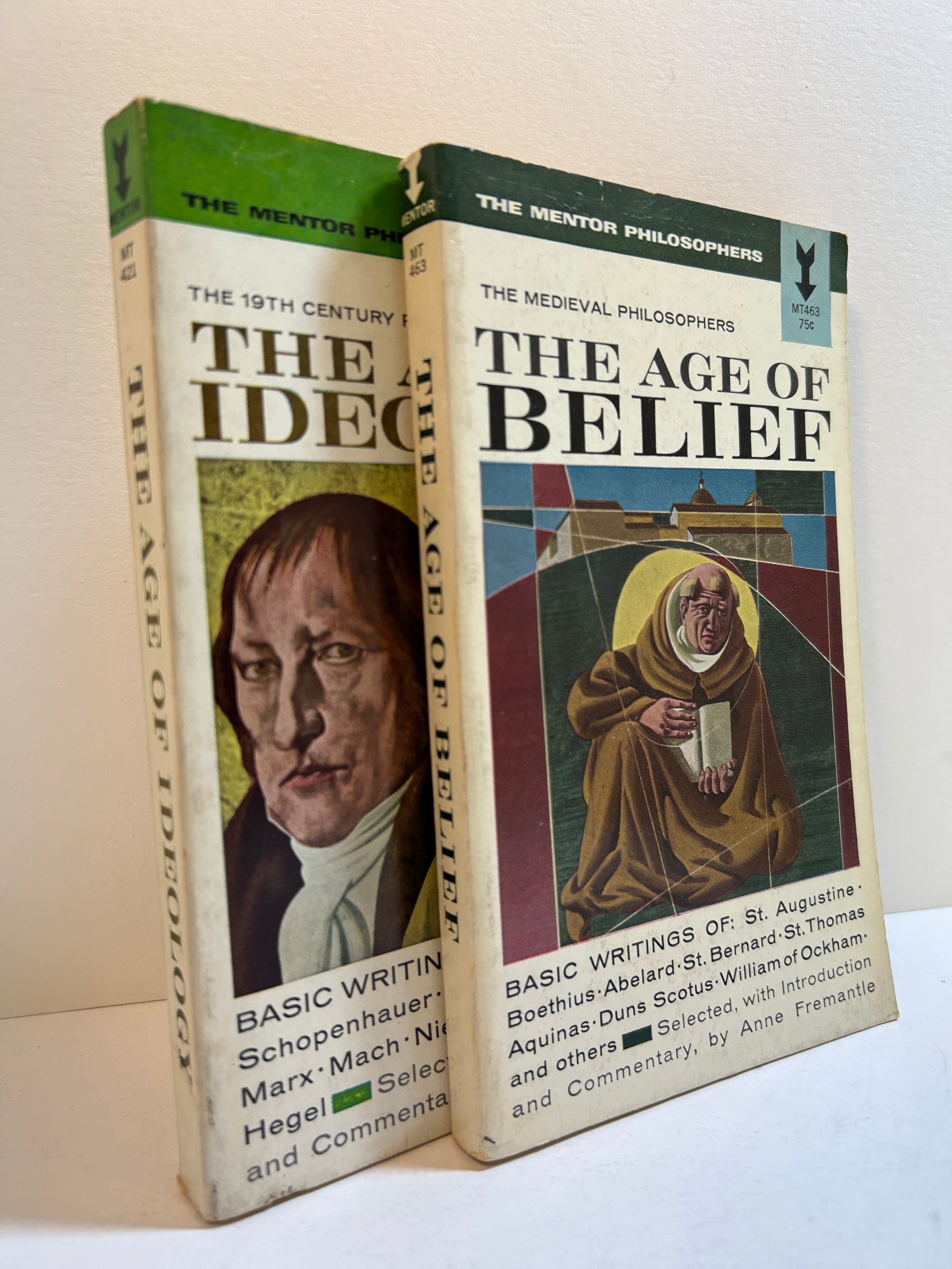 Lot of 2 The Mentor Philosophers 1960s Paperbacks Ages of Belief & Ideology PB