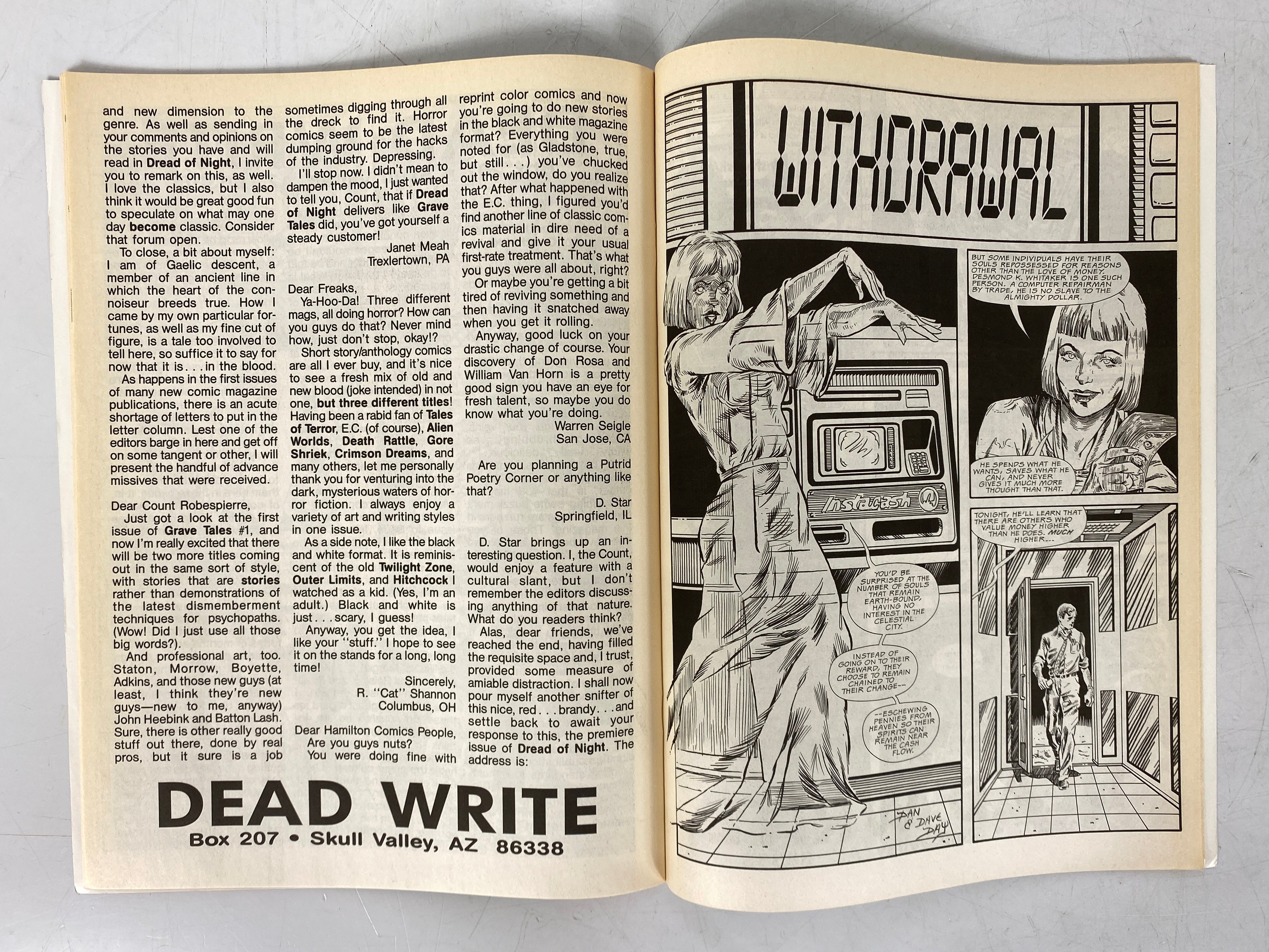 Dread of Night #1 (1991) Bruce Hamilton