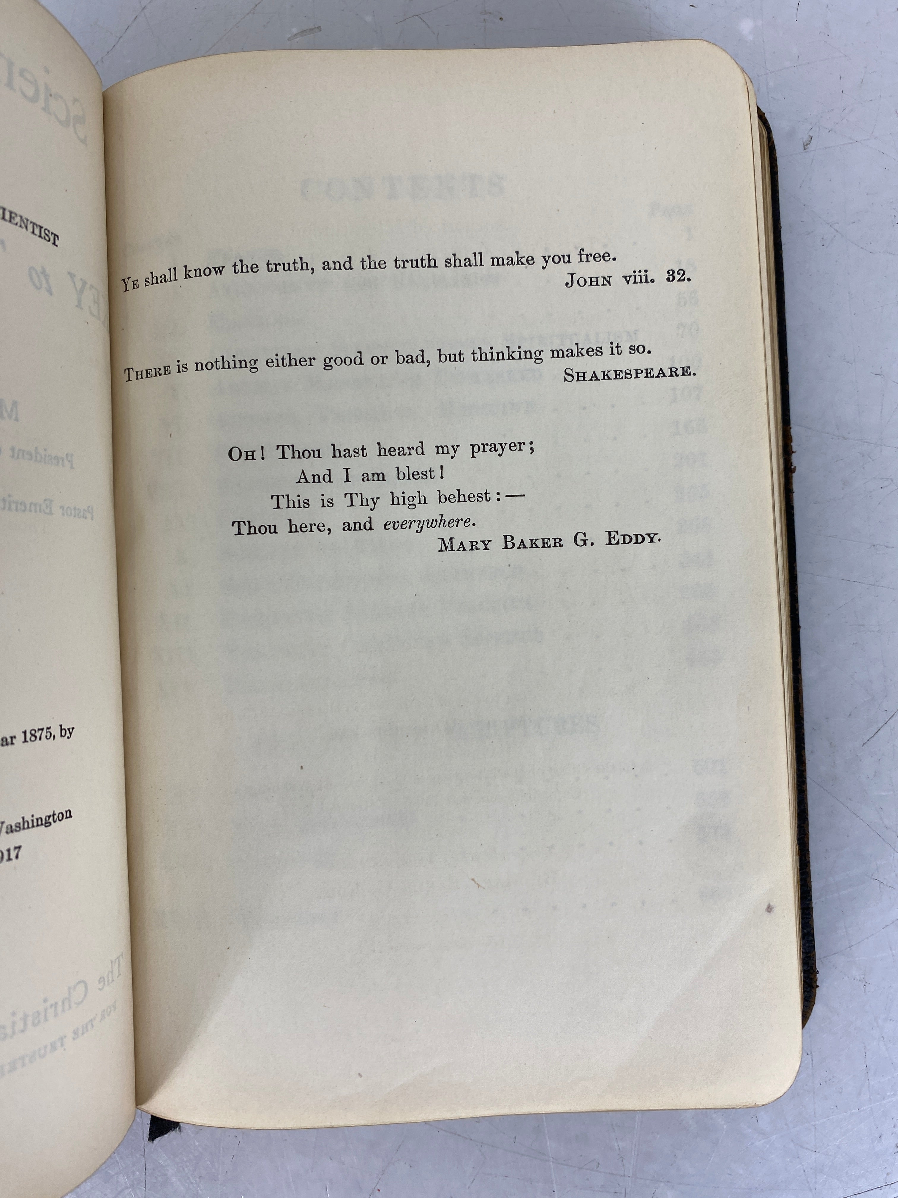 Science and Health With Key to the Scriptures by Mary Baker Eddy 1917 SC