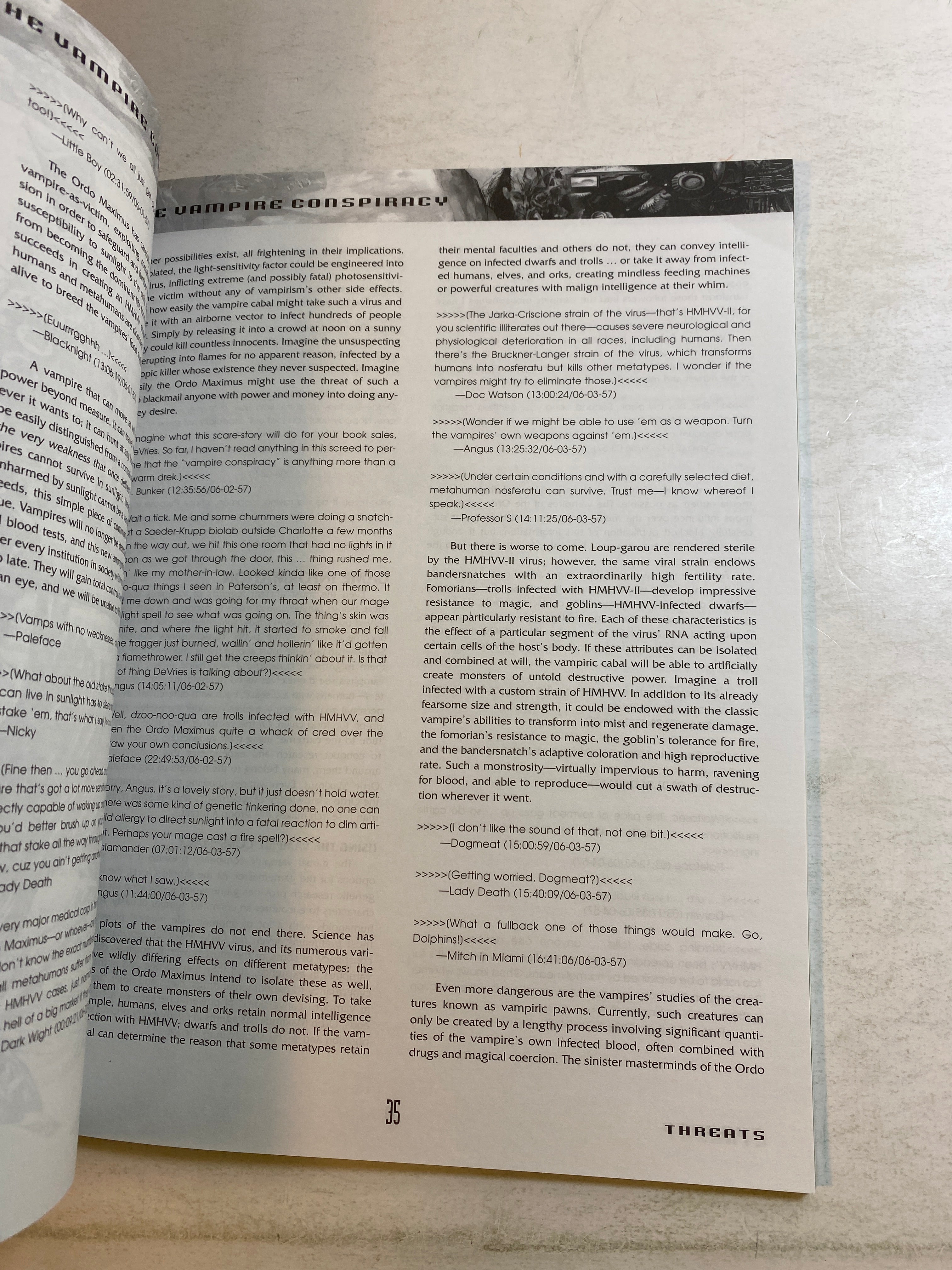 Shadowrun RPG Threats 1996