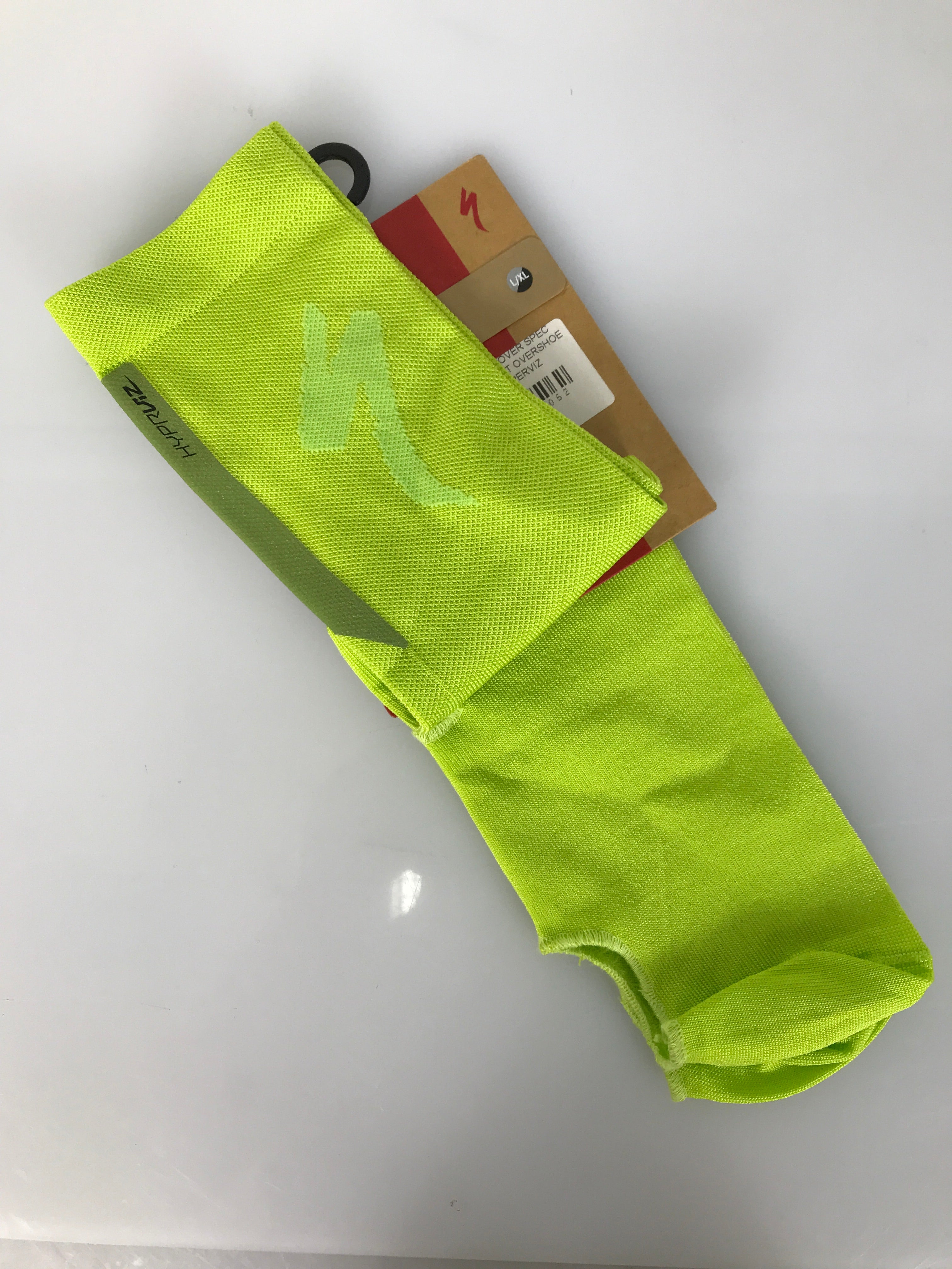 Specialized HyprViz Reflect Overshoe Green Socks Size S/M NWT