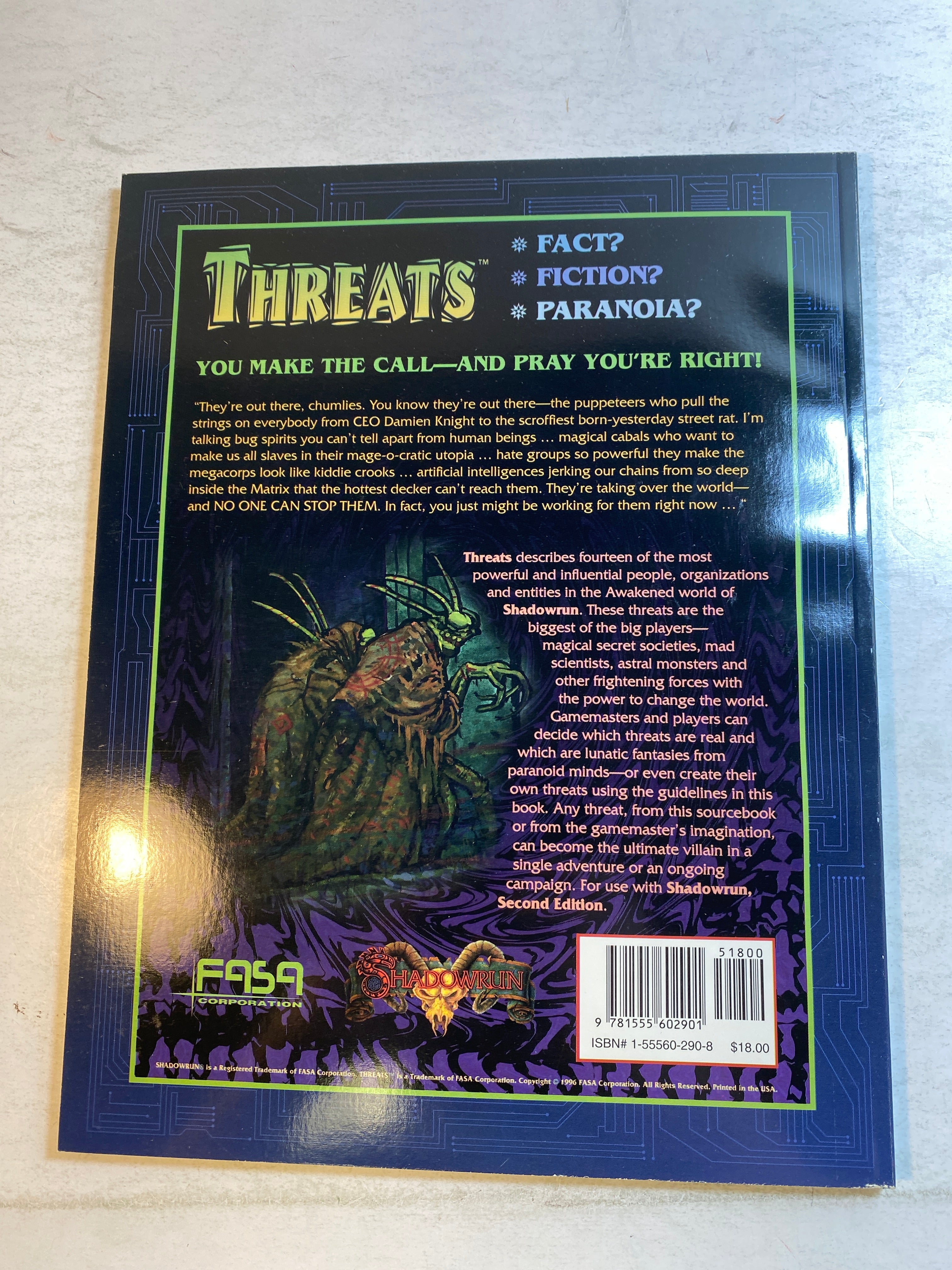 Shadowrun RPG Threats 1996