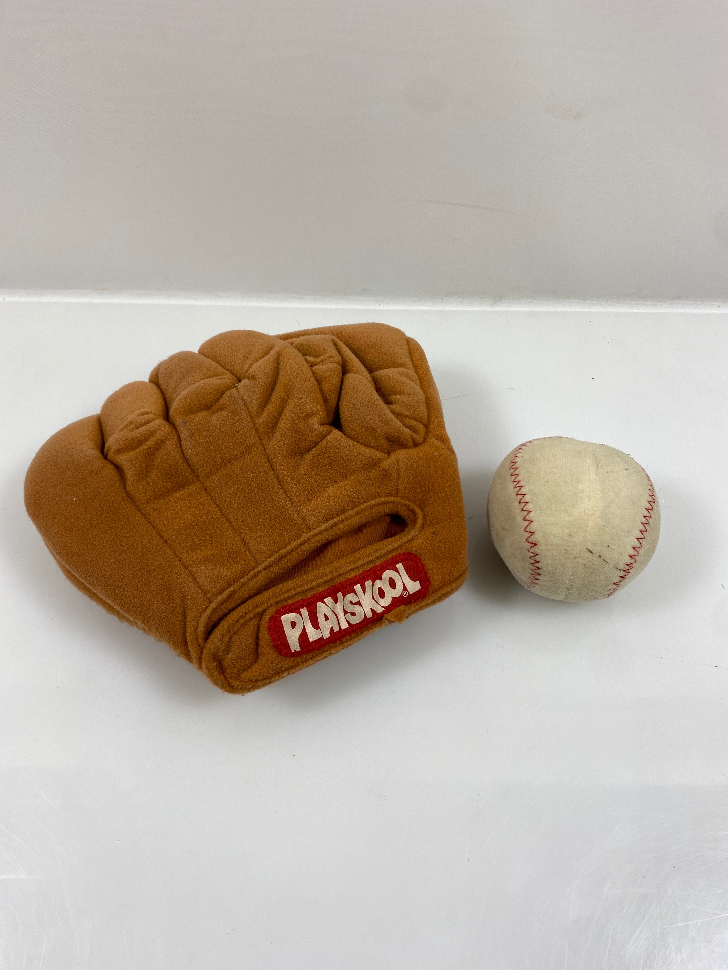 1987 Vintage Playskool Soft Baseball and Glove Toy