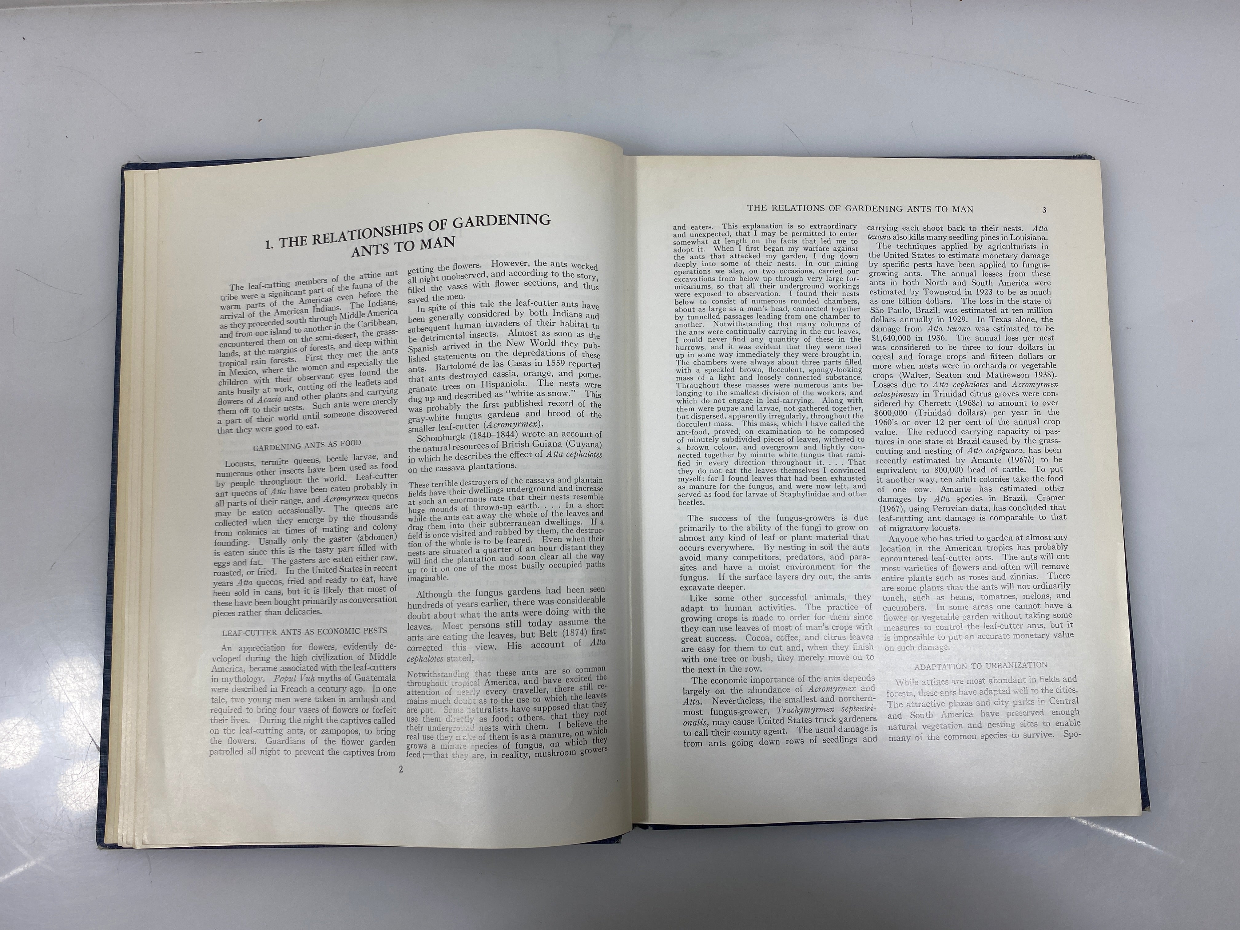 Gardening Ants the Attines by Weber Ex-library 1972 HC