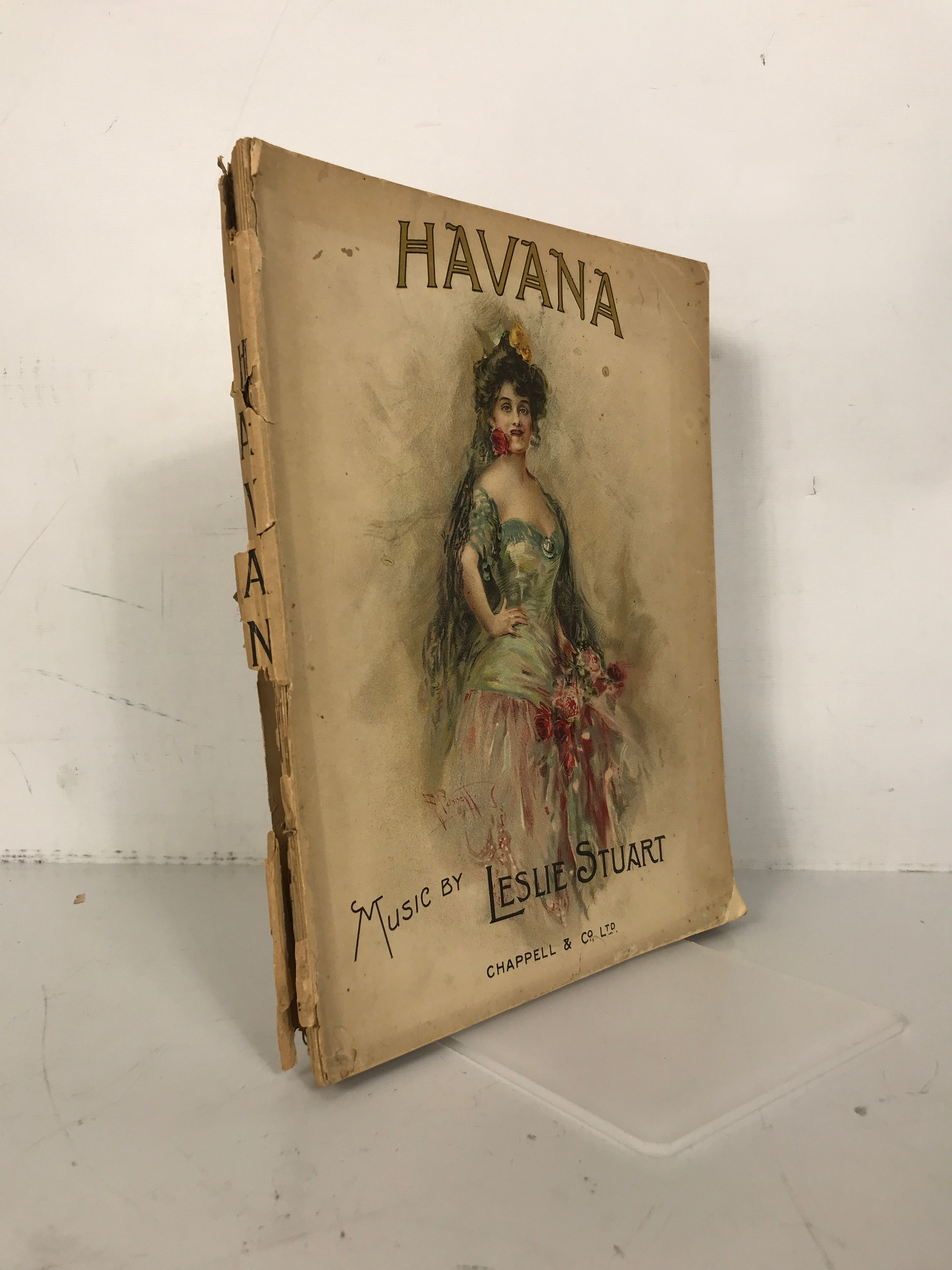 Havana A Musical Play in 3 Acts Complete Leslie Stuart 1908 Antique SC