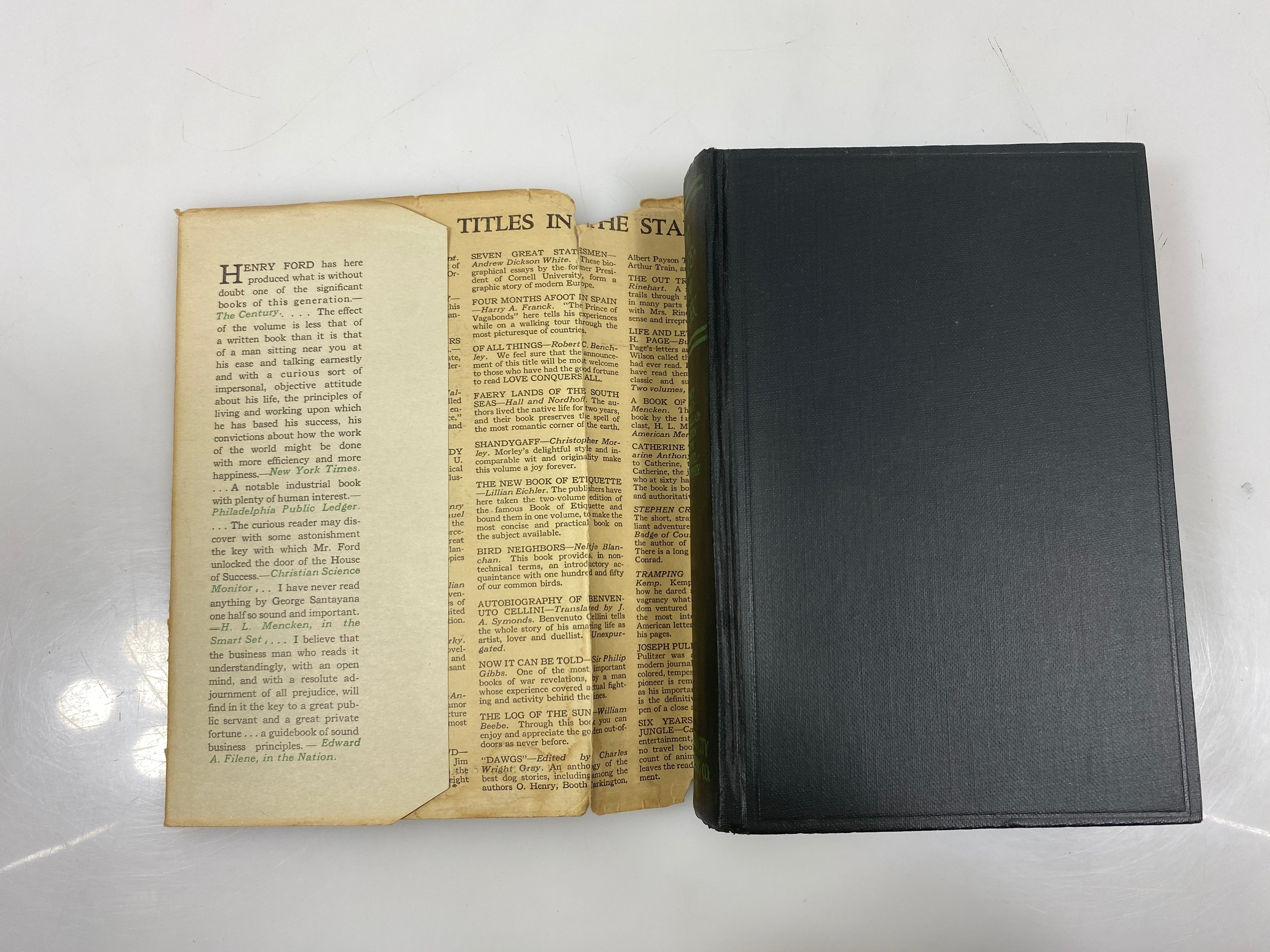 My Life and Work by Henry Ford w/ Crowther 1922 HC