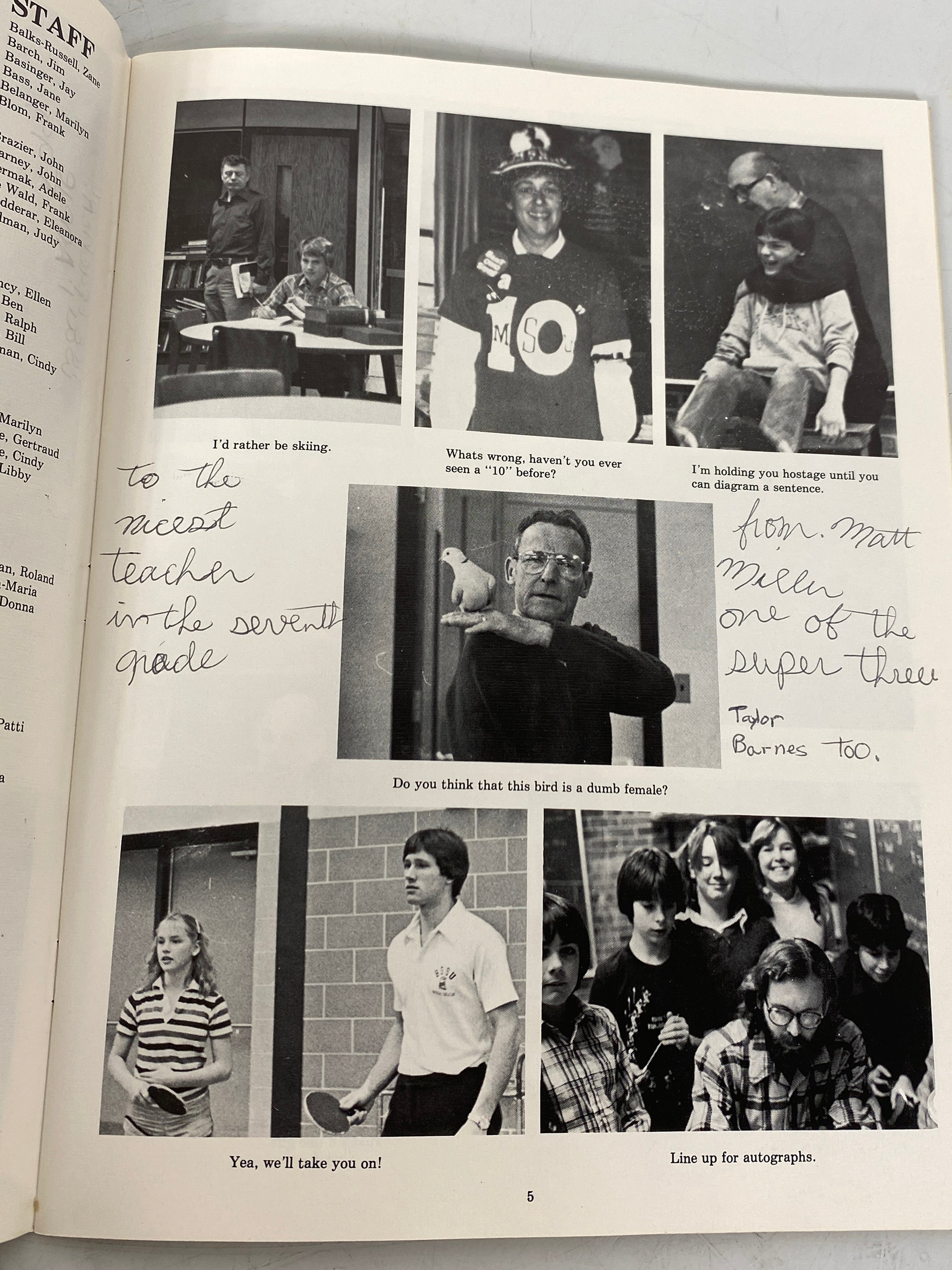 1981 Kinawa Middle School Yearbook Okemos Michigan SC