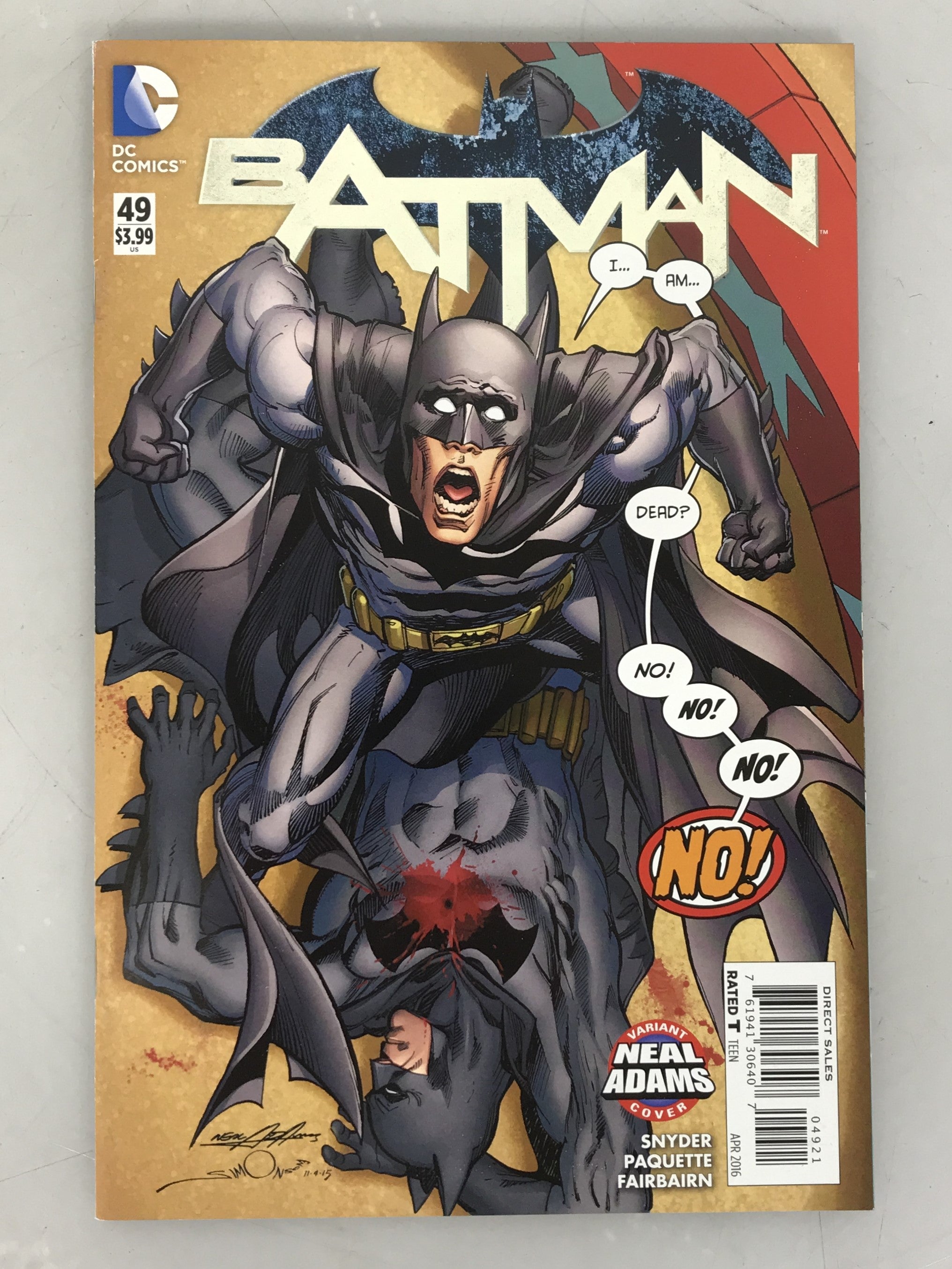 Batman 49 2016 Neal Adams Variant Cover