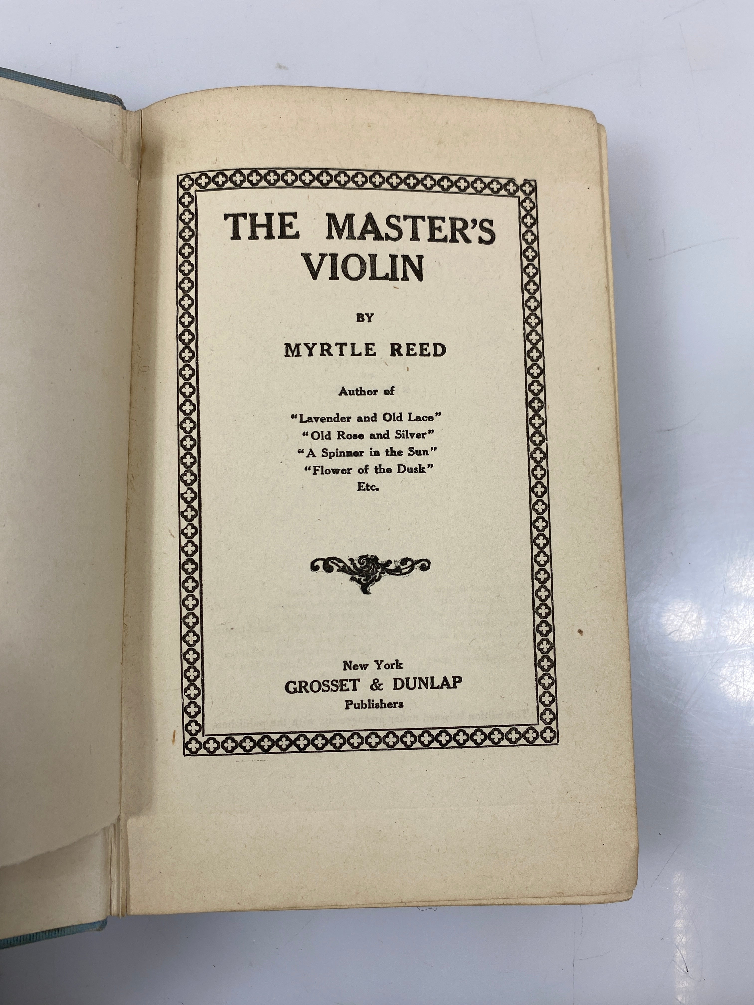 The Master's Violin by Myrtle Reed 1904 HC