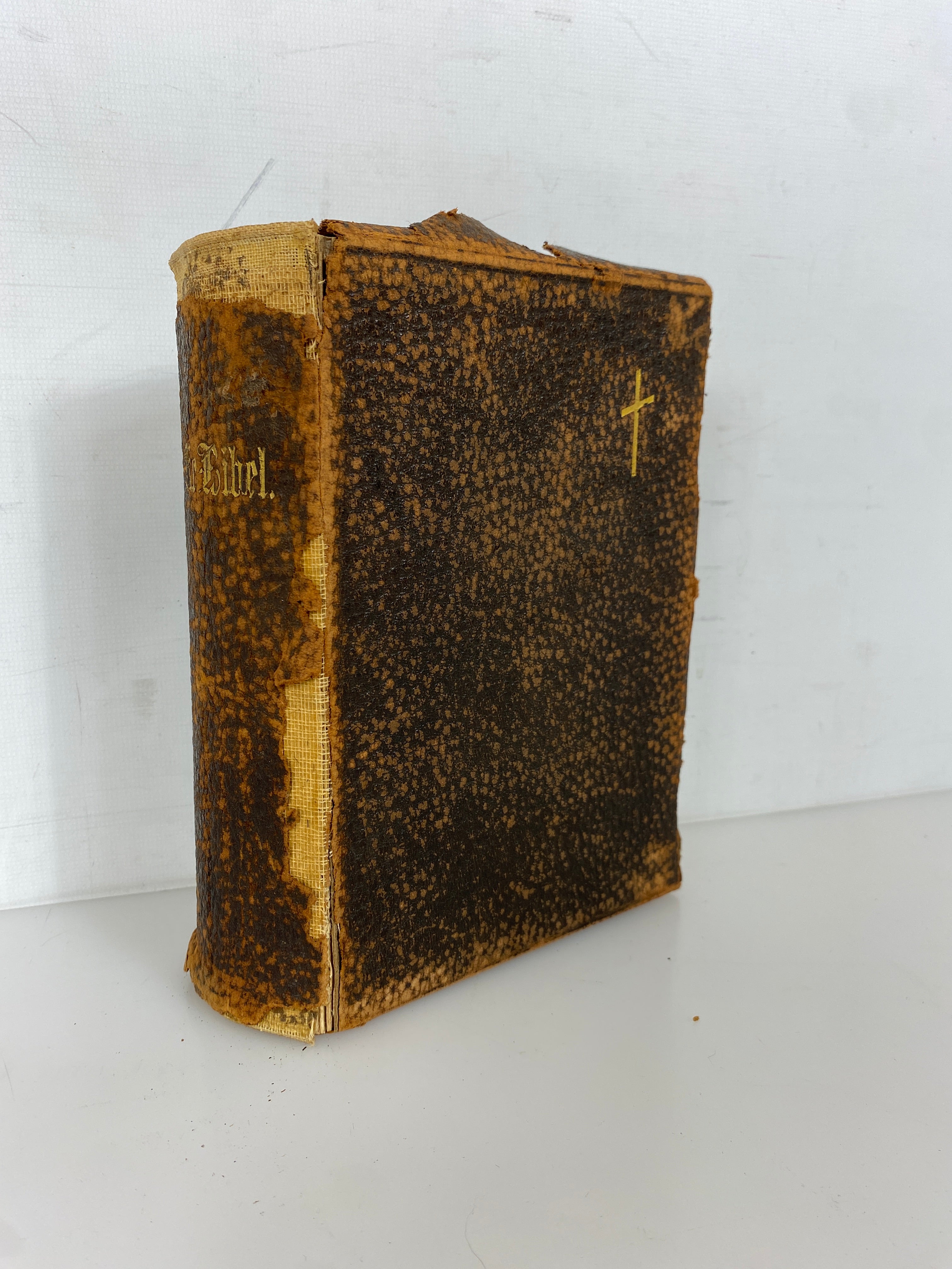 Antique German Language Bible 1907 "Die Bibel" Concordia Leather Bound