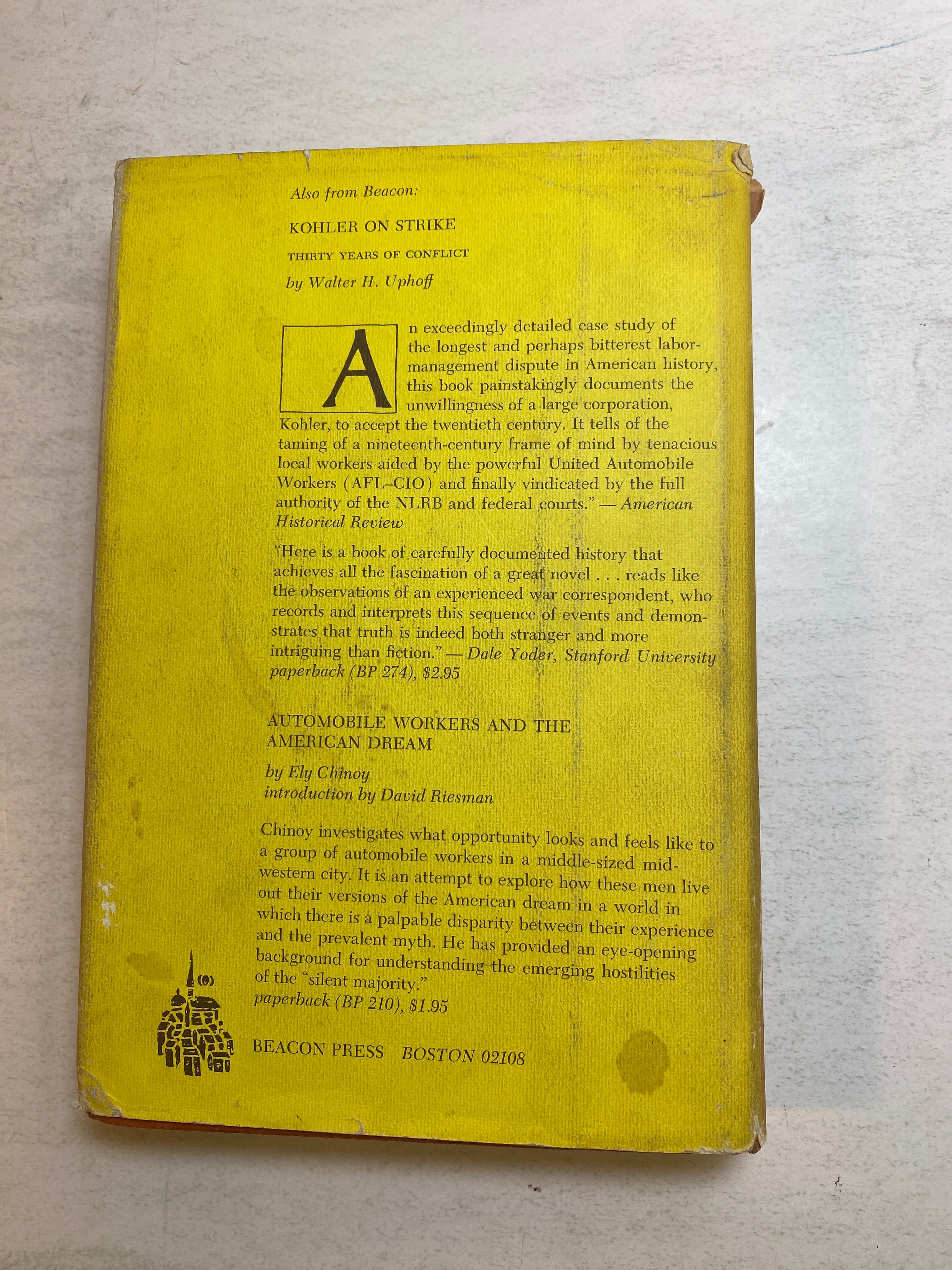 Organize! My Life as a Union Man Wyndham Mortimer HCDJ 1971