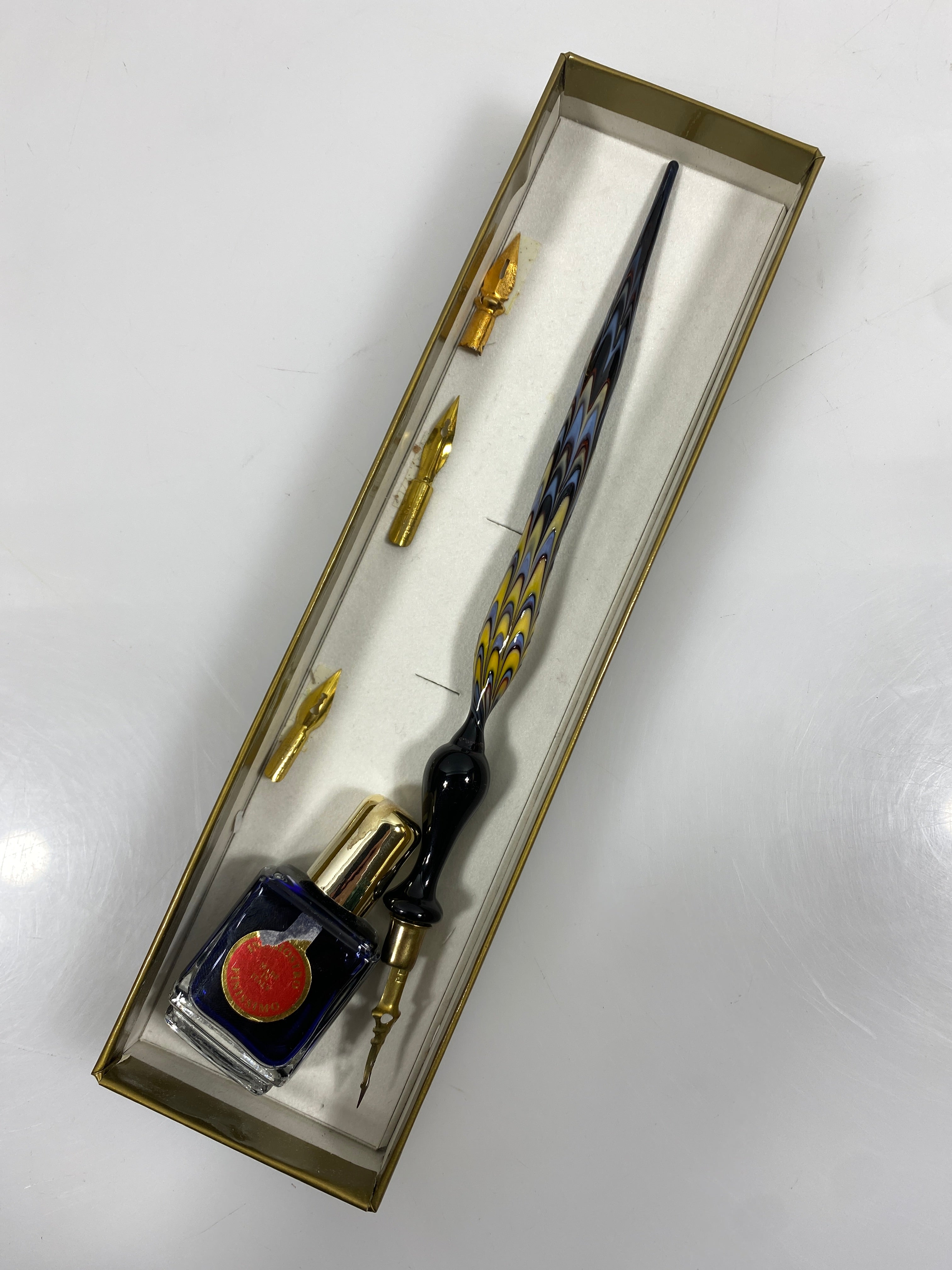 Murano Glass Dip Pen and Ink Set