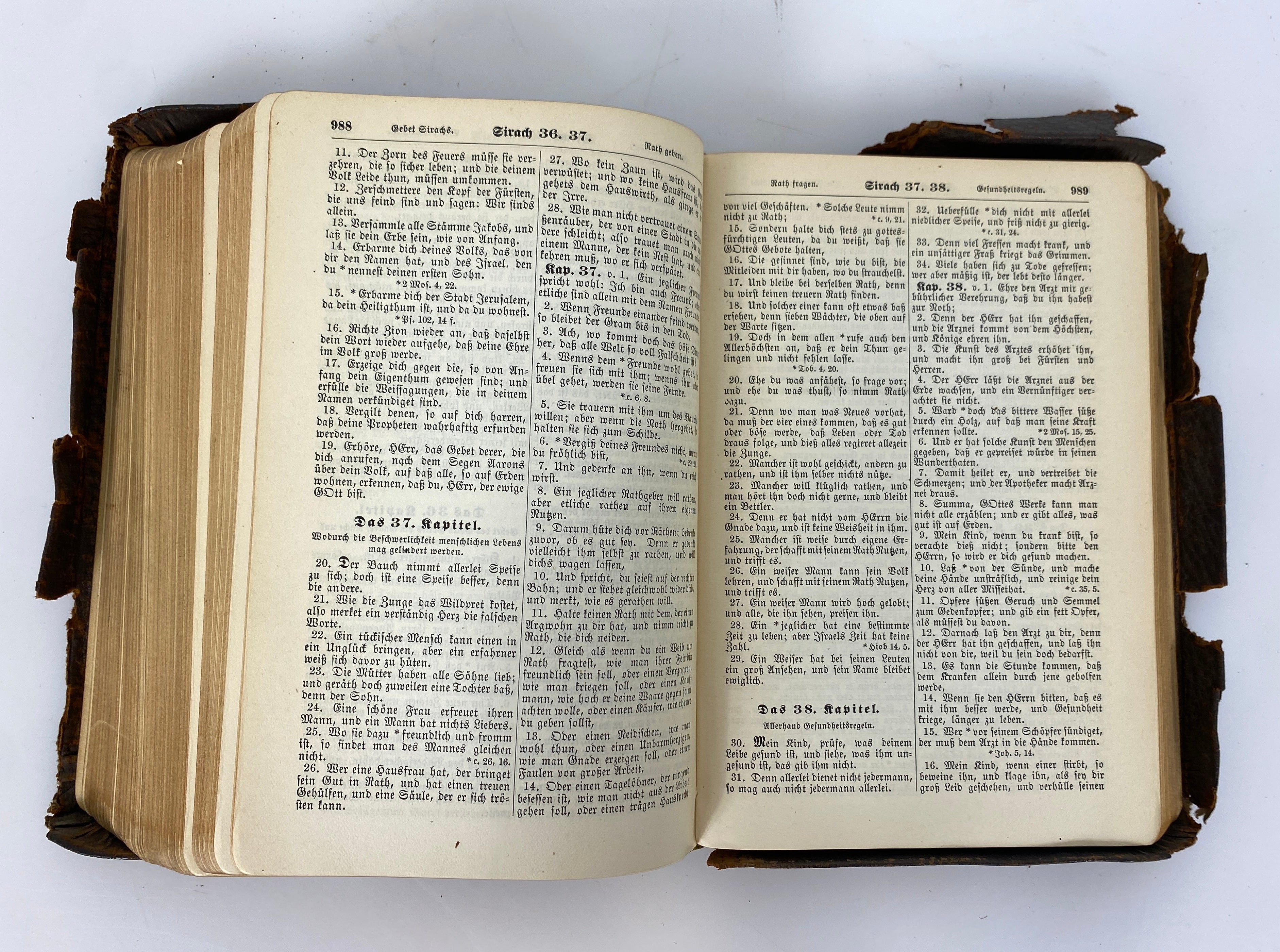 Antique German Language Bible 1907 "Die Bibel" Concordia Leather Bound