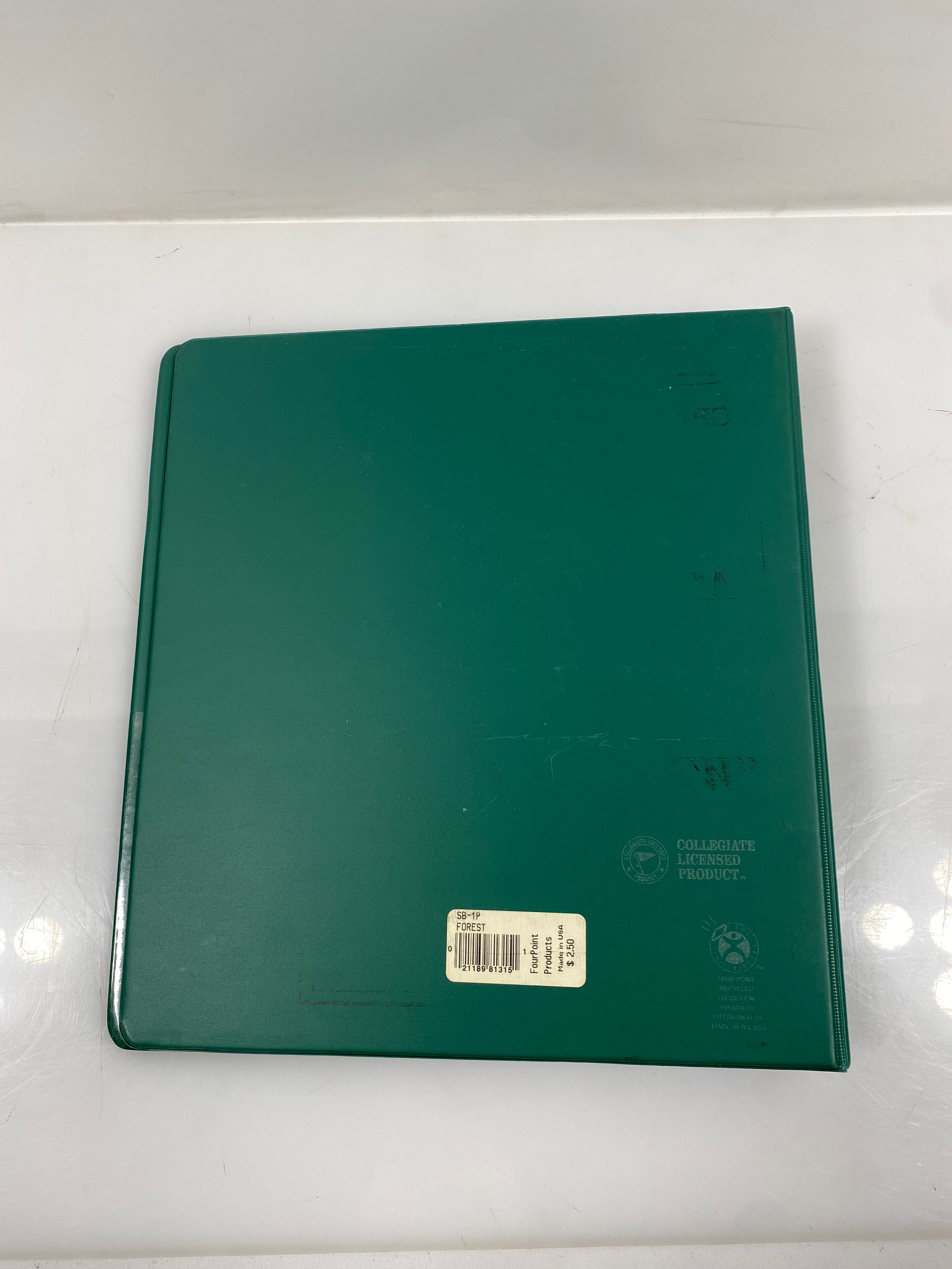 MSU Green 3 Ring Binder with Frosted Detailing
