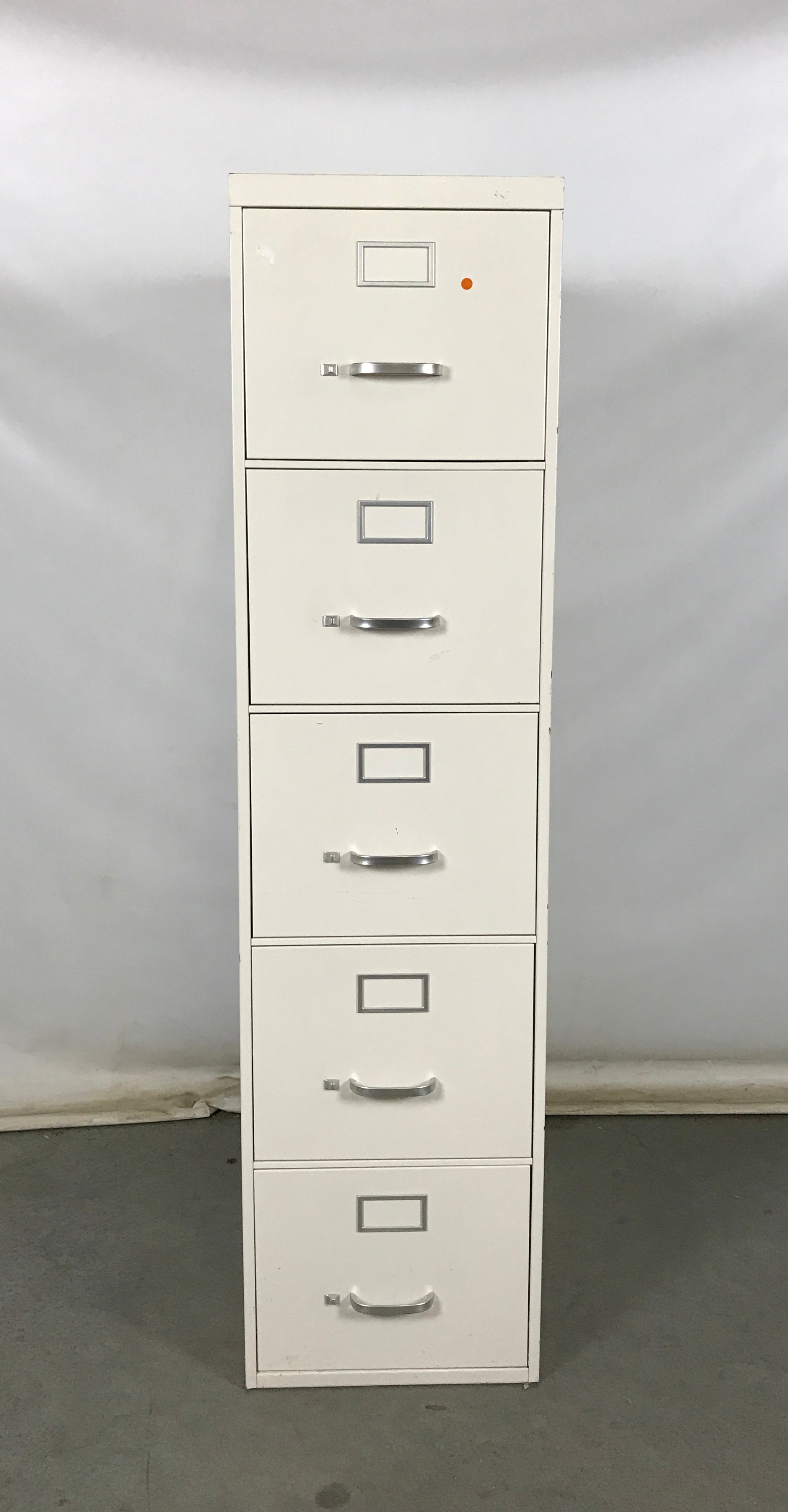 Steelcase Beige 5-Drawer Metal File Cabinet